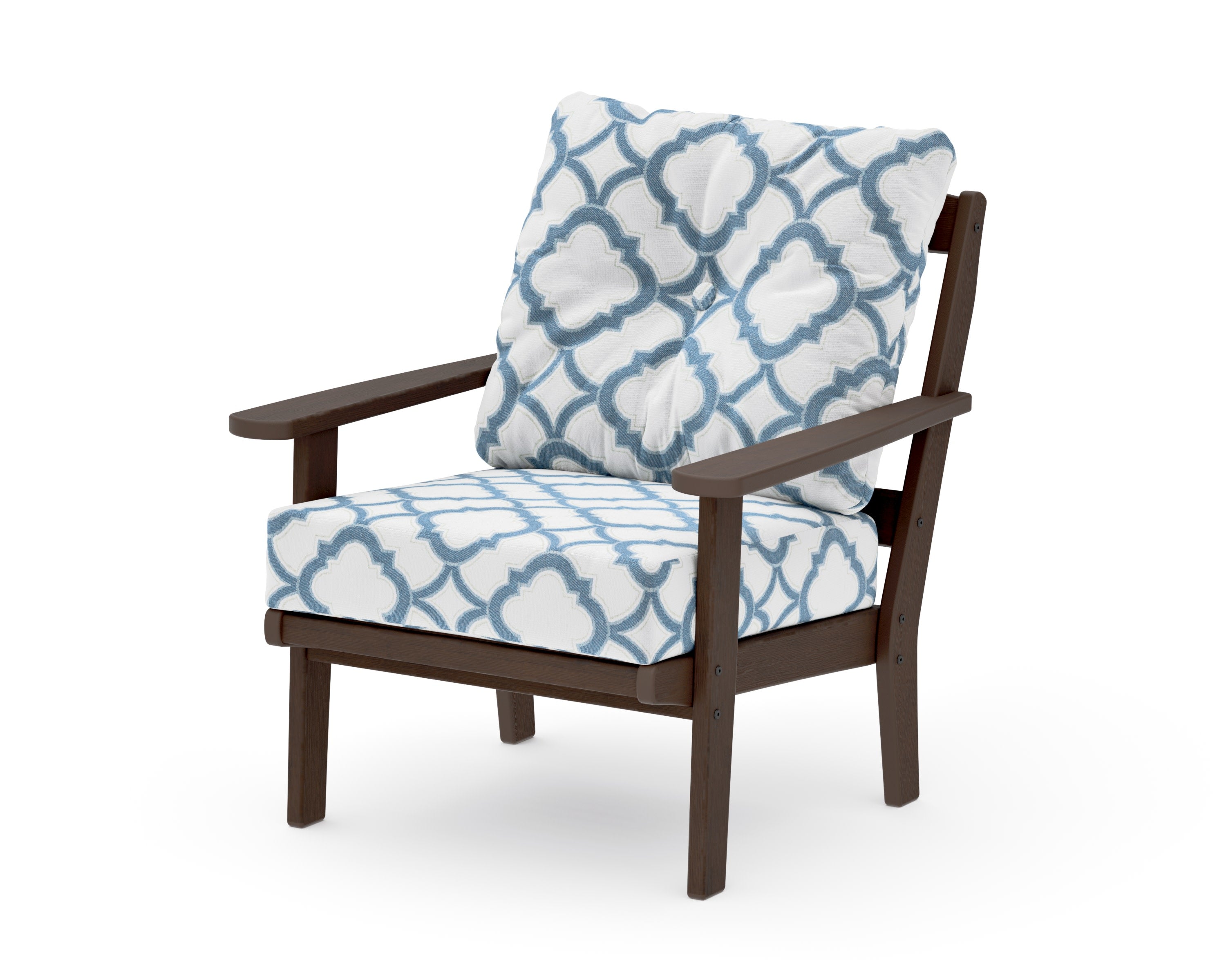 Mission Deep Seating Chair in Kona / Trellis Sky Blue