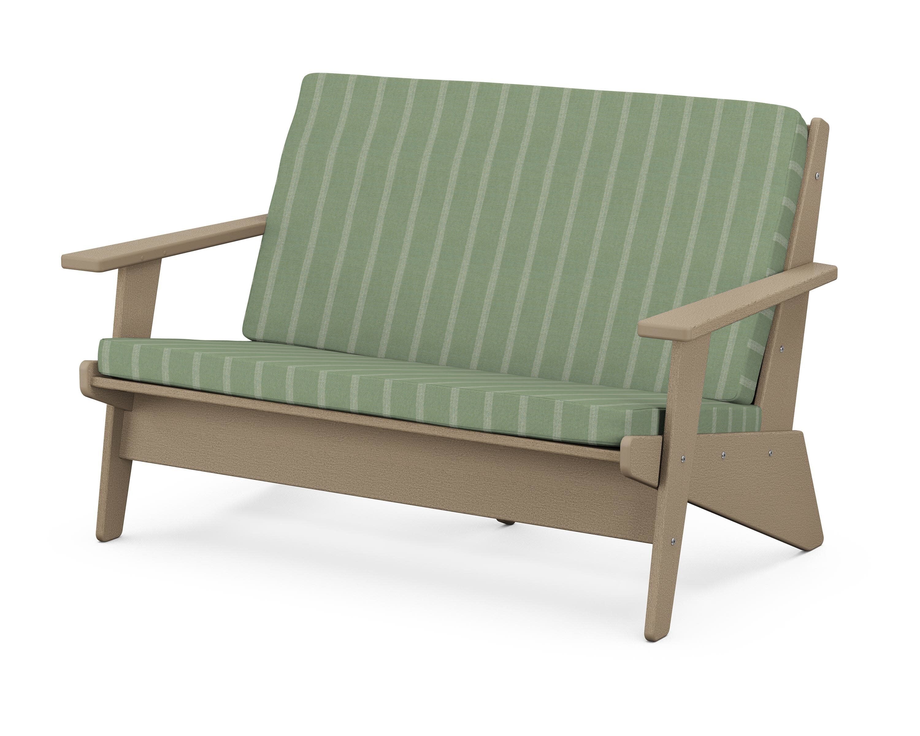 Riviera Modern Lounge Loveseat in Vintage Sahara / Unwind Rainwashed
