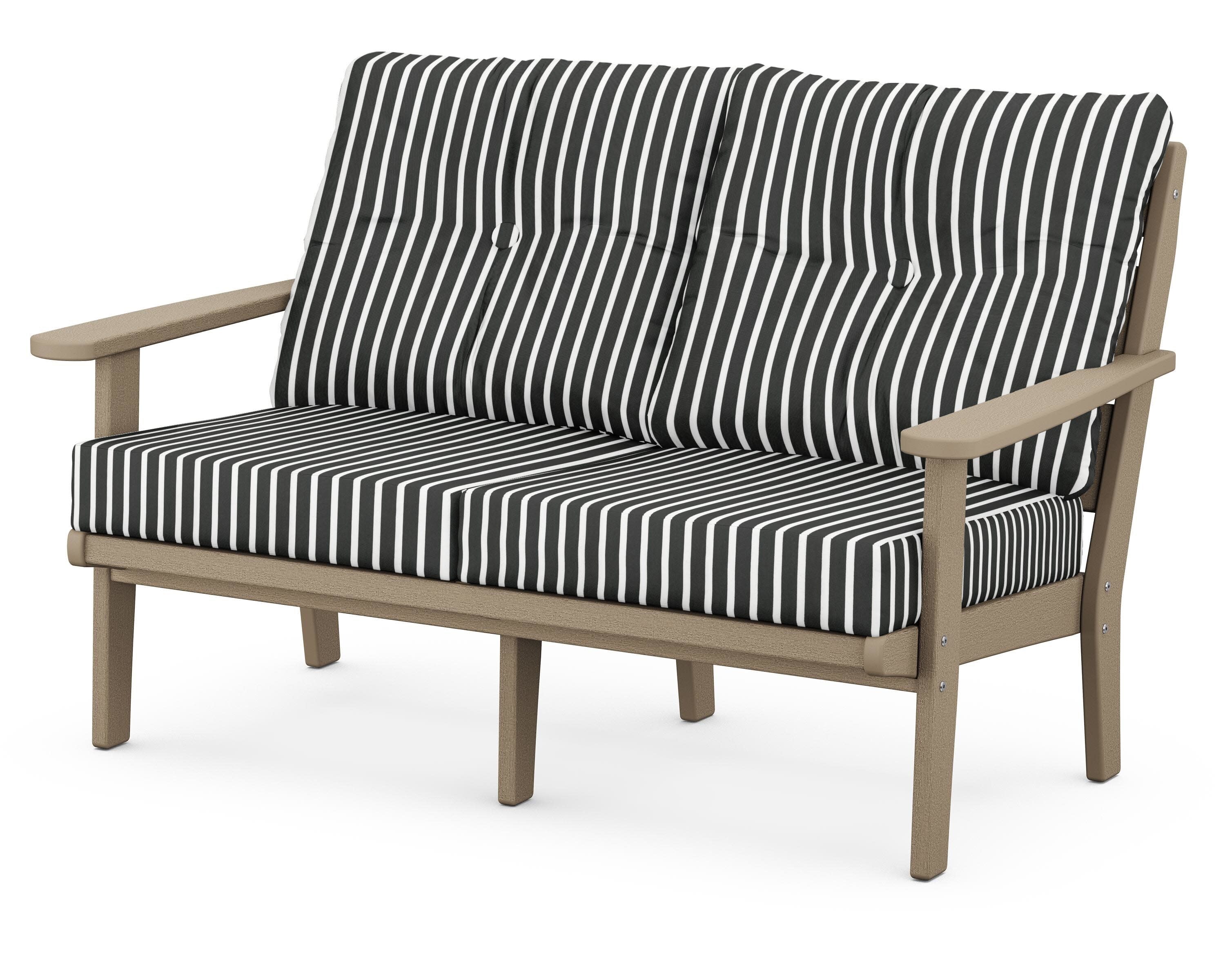 Lakeside Deep Seating Loveseat in Vintage Sahara / Shore Classic