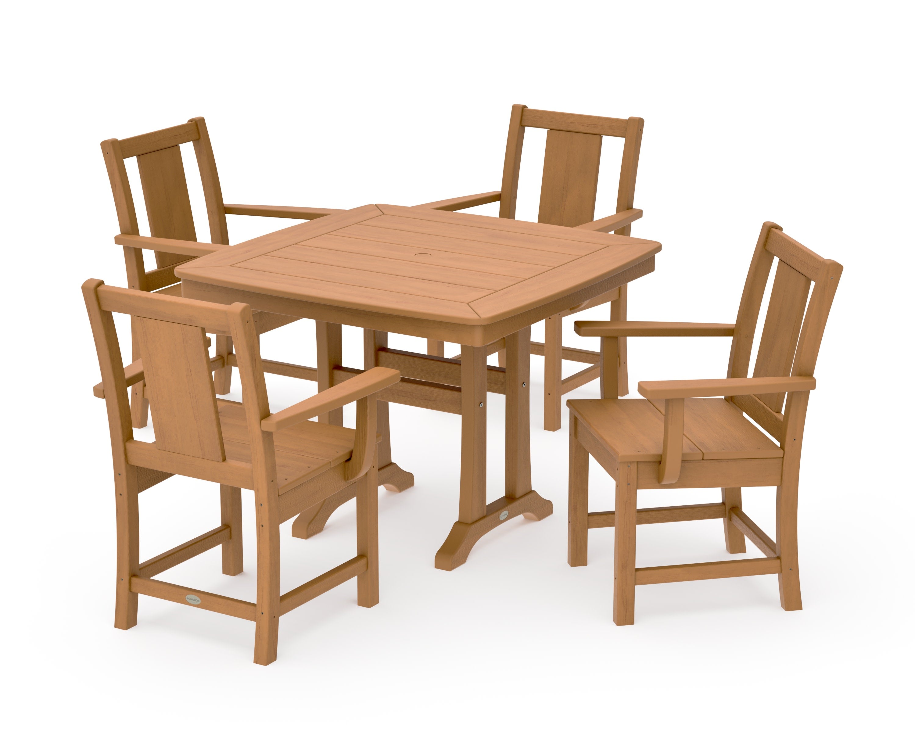 Prairie 5-Piece Dining Set with Trestle Legs in Natural