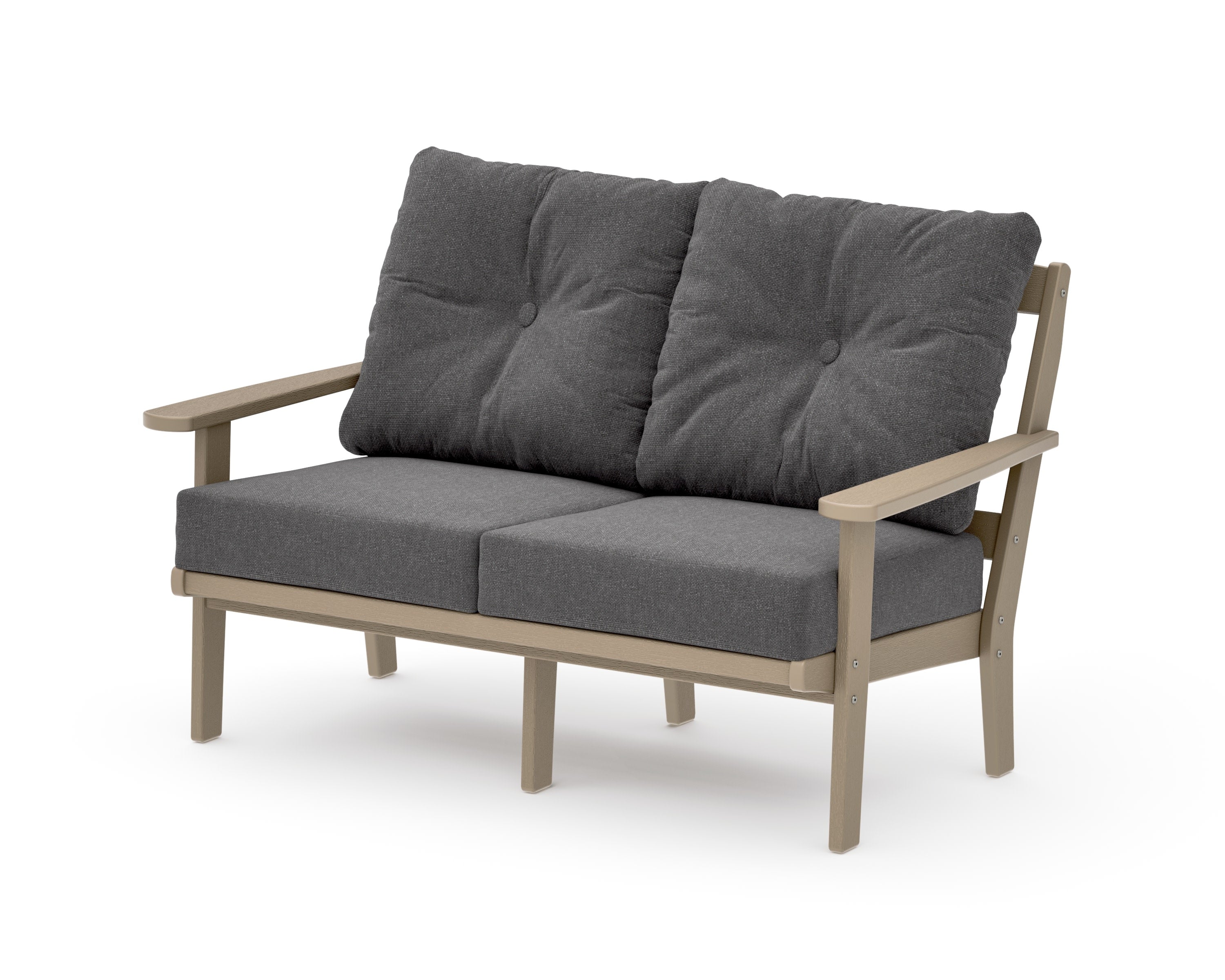Mission Deep SeatingLoveseat in Vintage Sahara / Ash Charcoal