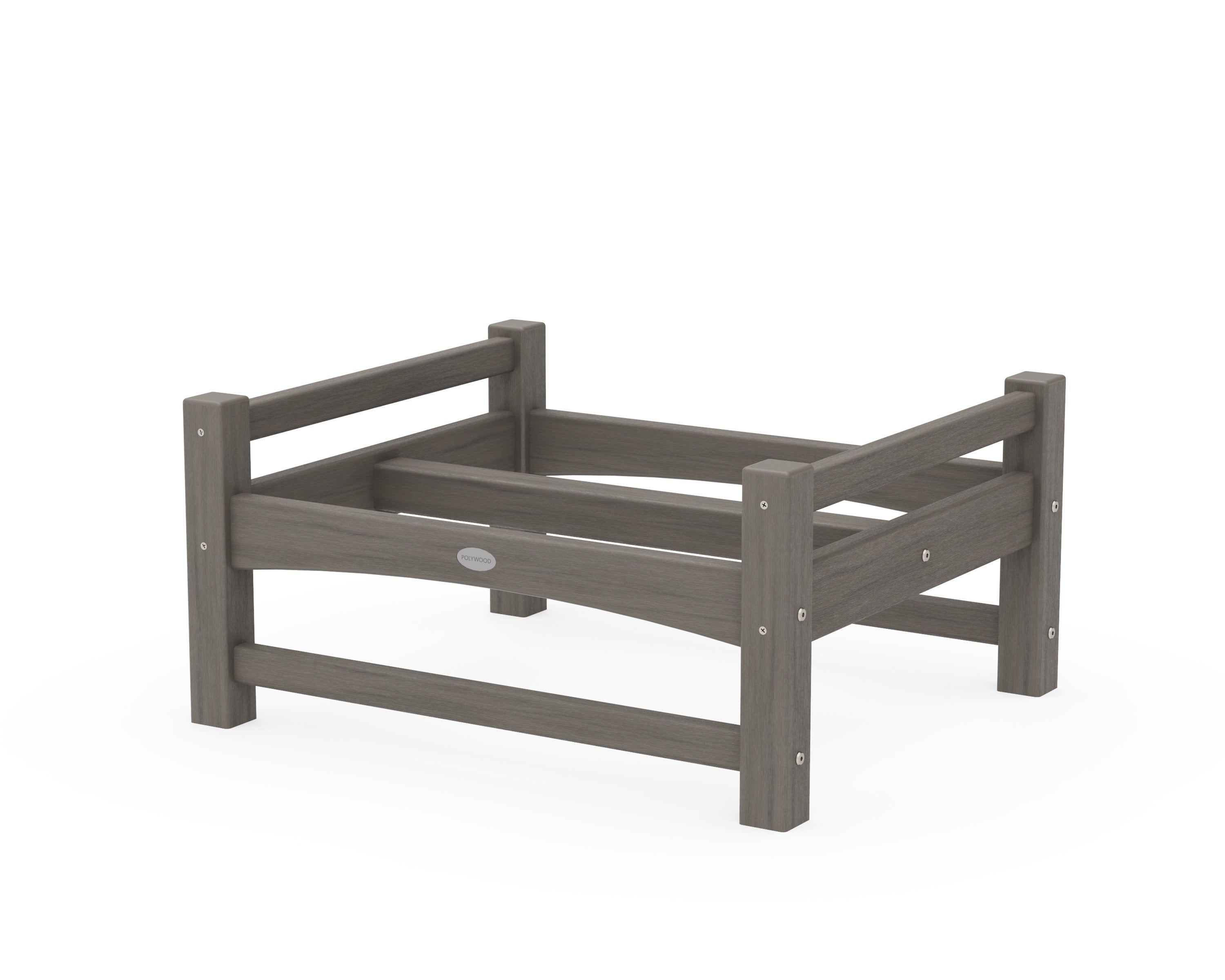 Club Ottoman Frame in Driftwood
