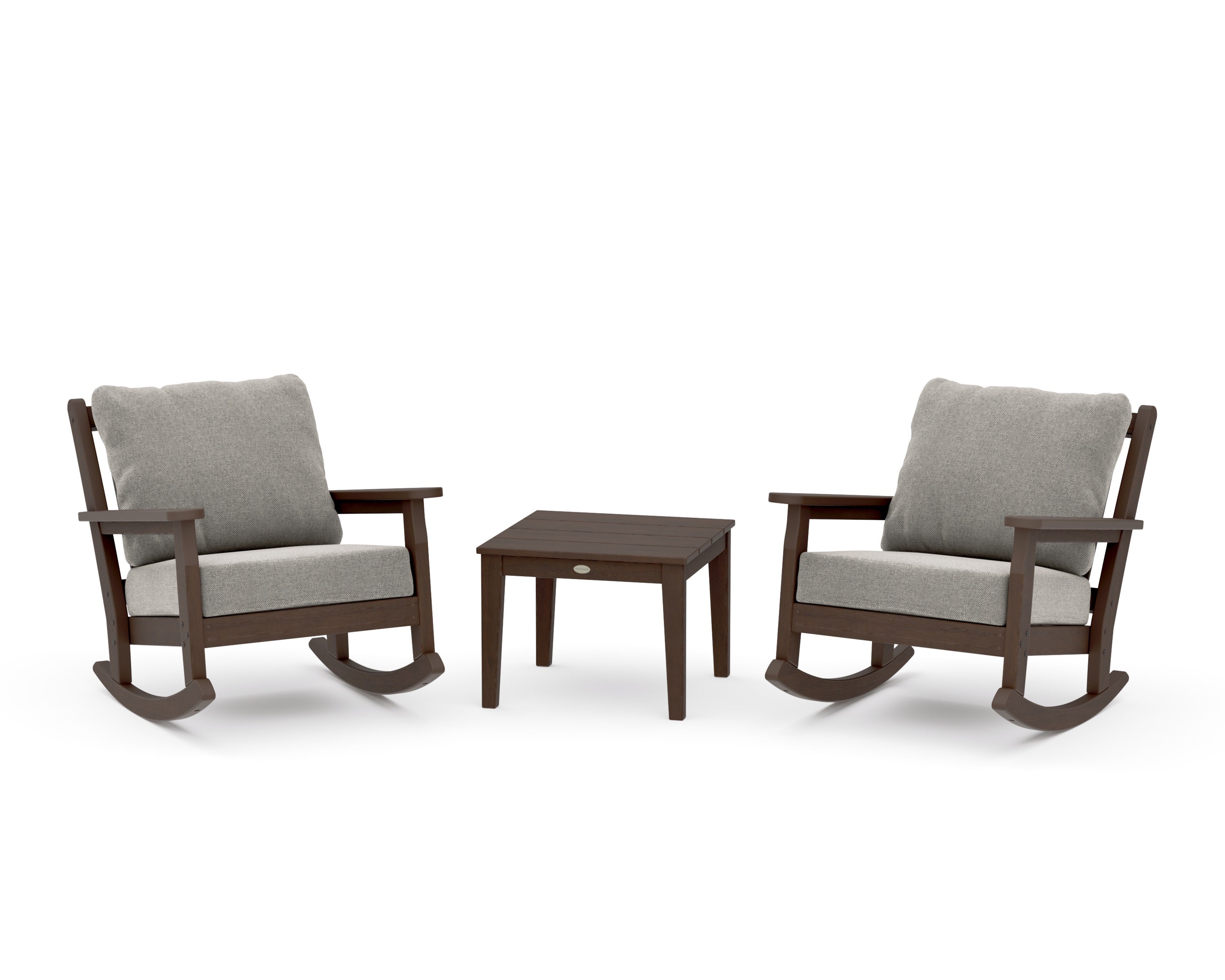 Chippendale 3-Piece Deep Seating Rocker Set in Kona / Weathered Tweed