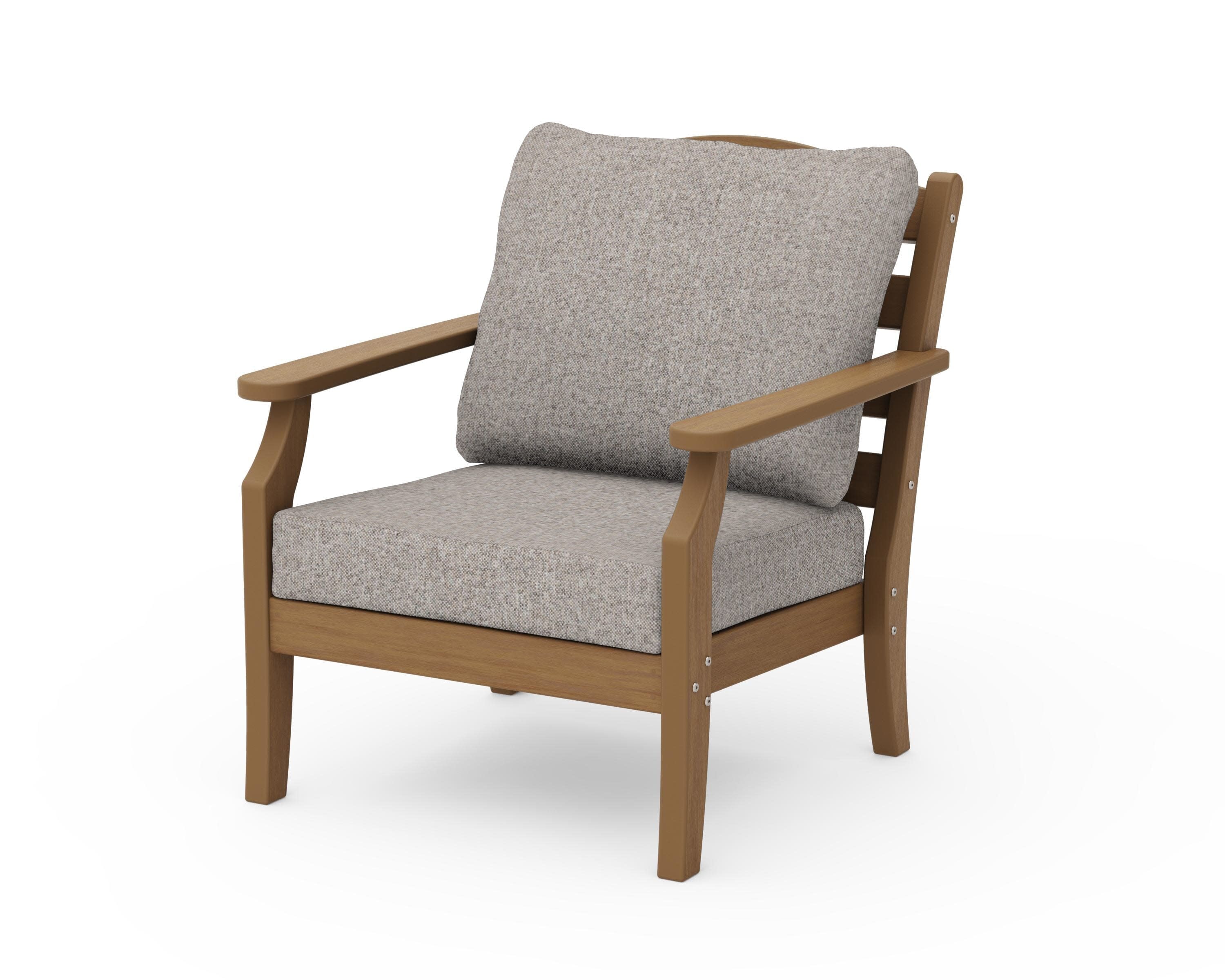 Savannah Deep Seating Chair in Natural / Weathered Tweed