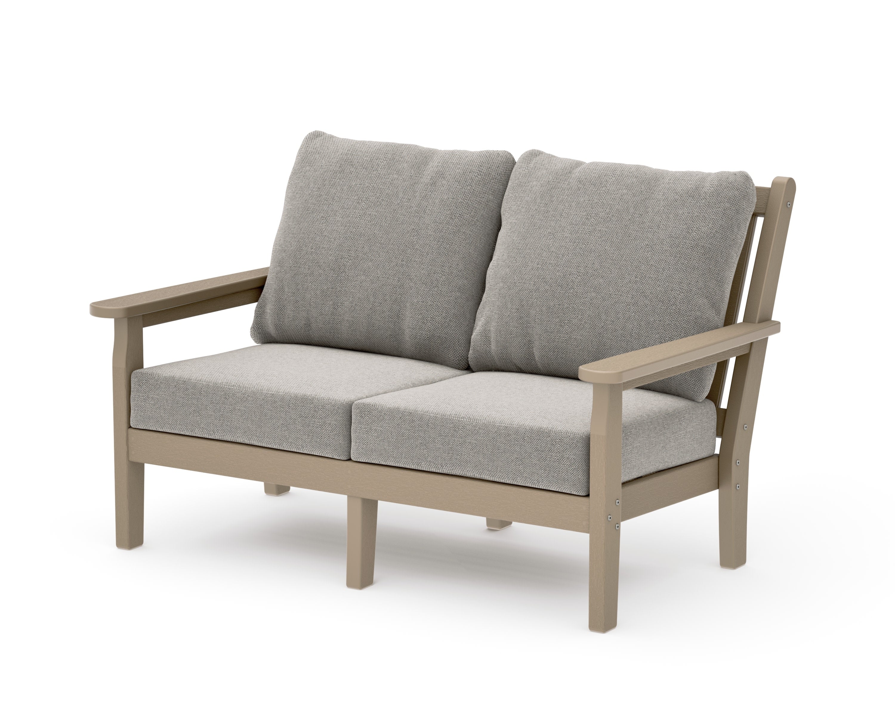 Chippendale Deep Seating Loveseat in Vintage Sahara / Weathered Tweed