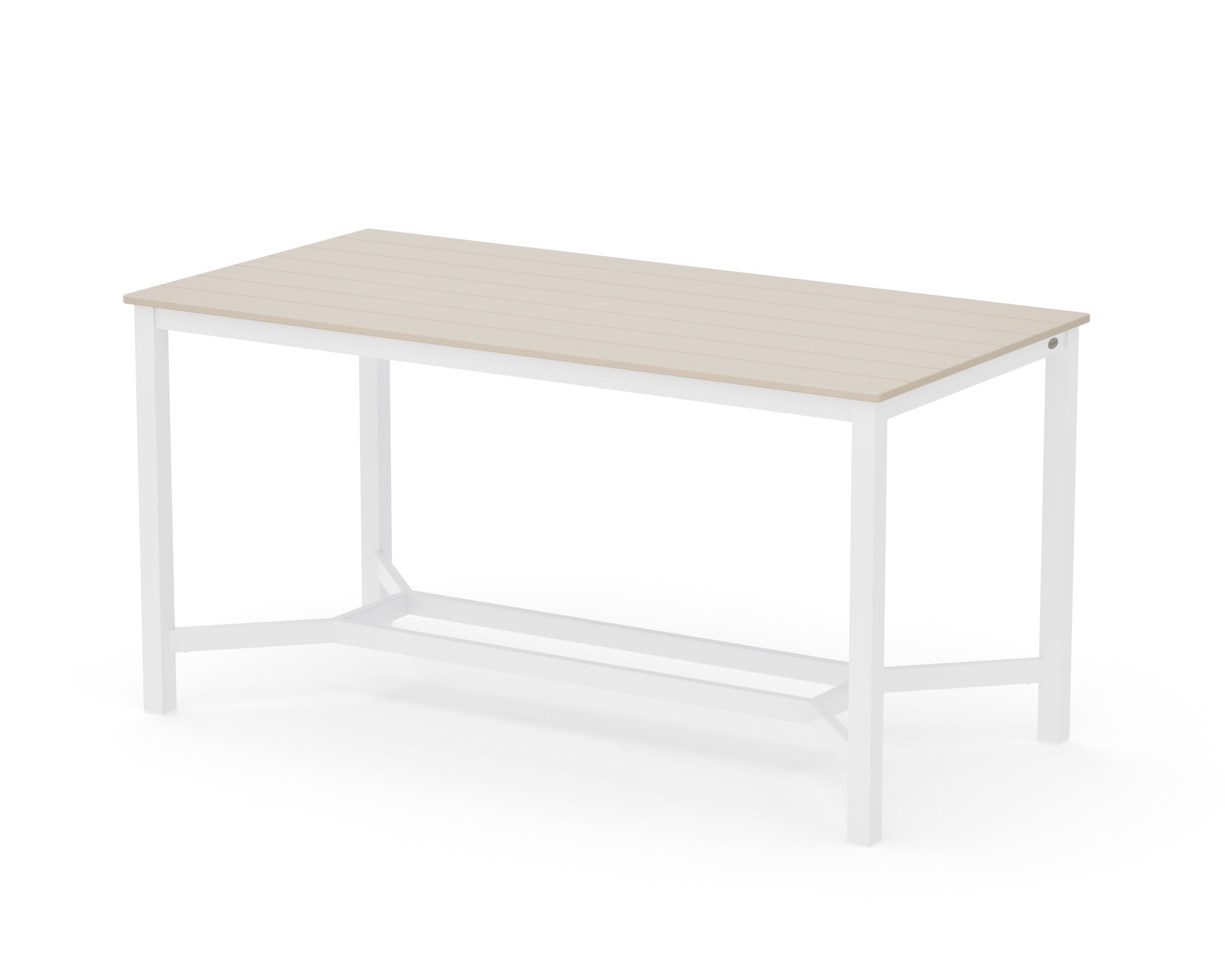 Main Street 36 x 72 Counter Table in White / Sand