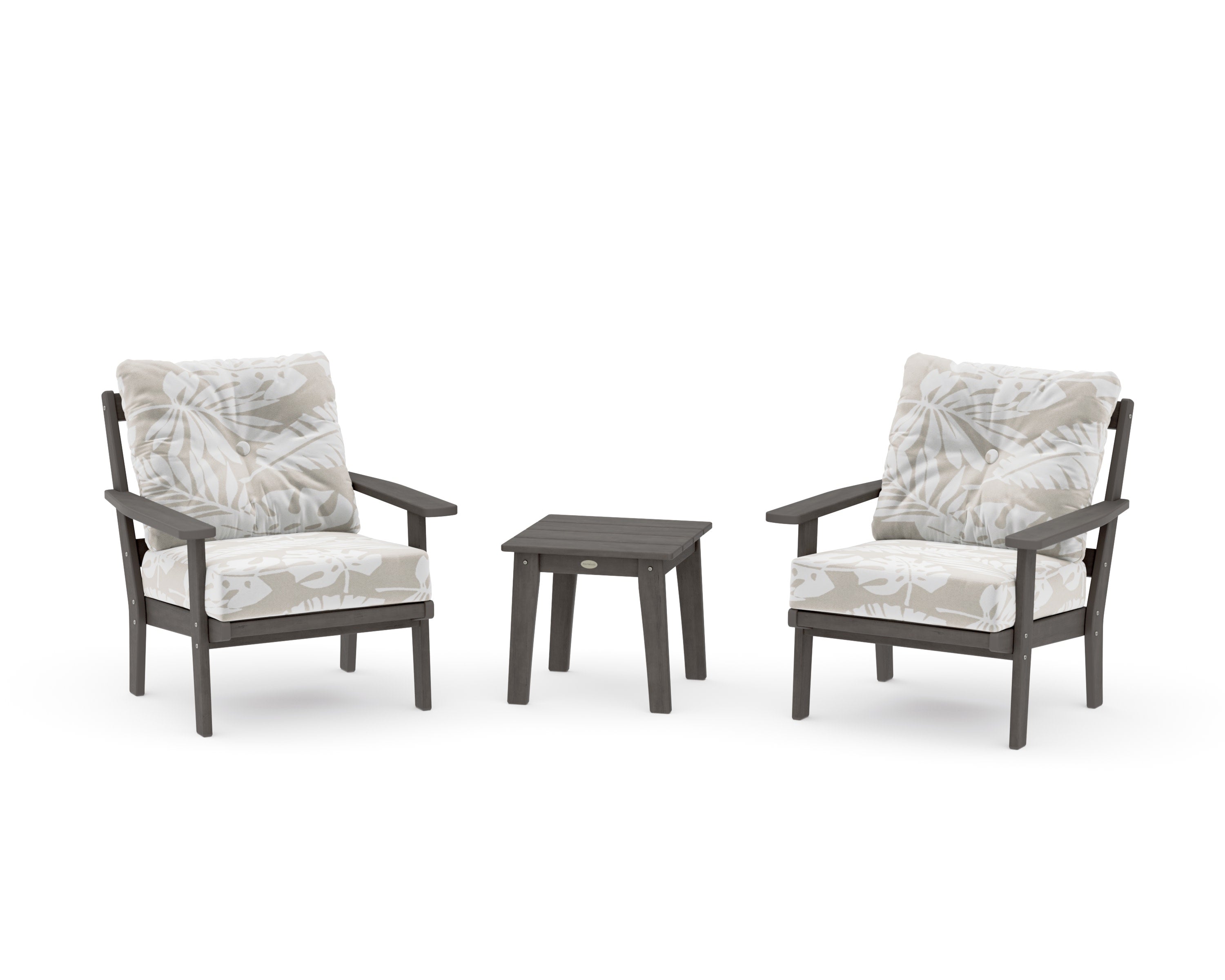Prairie 3-Piece Deep Seating Set in Driftwood / Leaf Dune Burlap