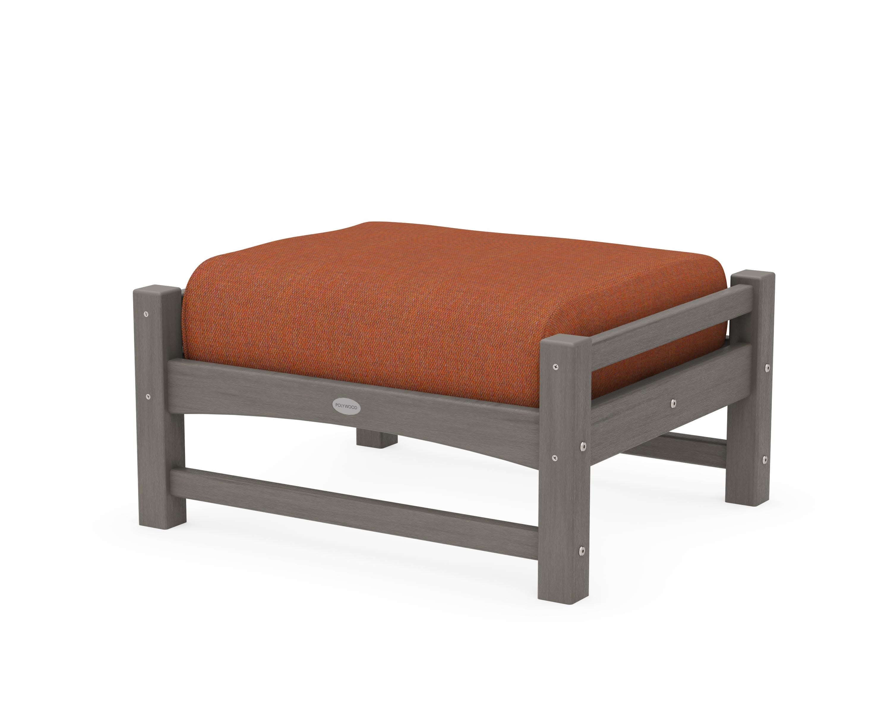 Club Ottoman in Driftwood / Play Adobe