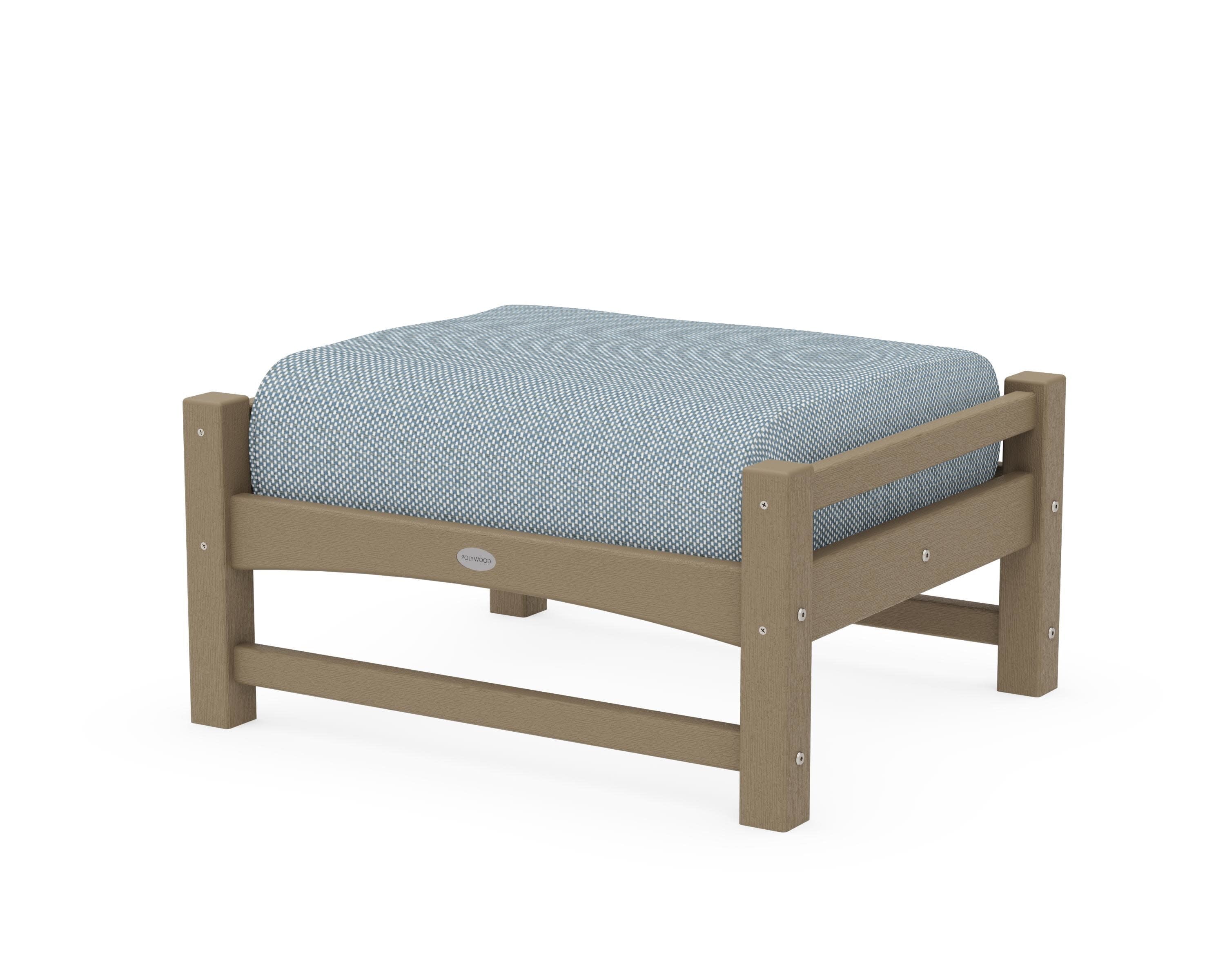 Club Ottoman in Vintage Sahara / Exhale Sky