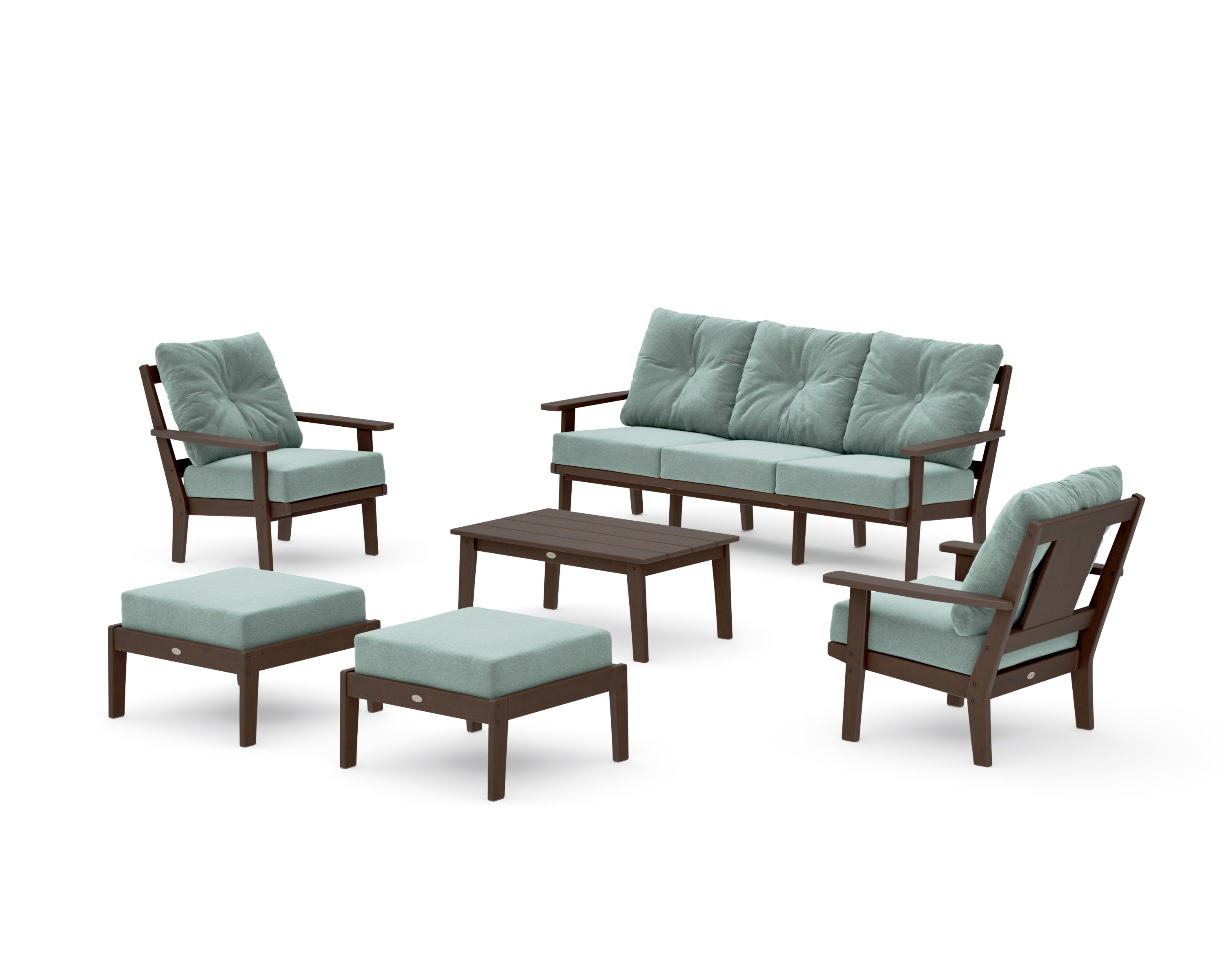 Prairie 6-Piece Lounge Sofa Set in Kona / Glacier Spa