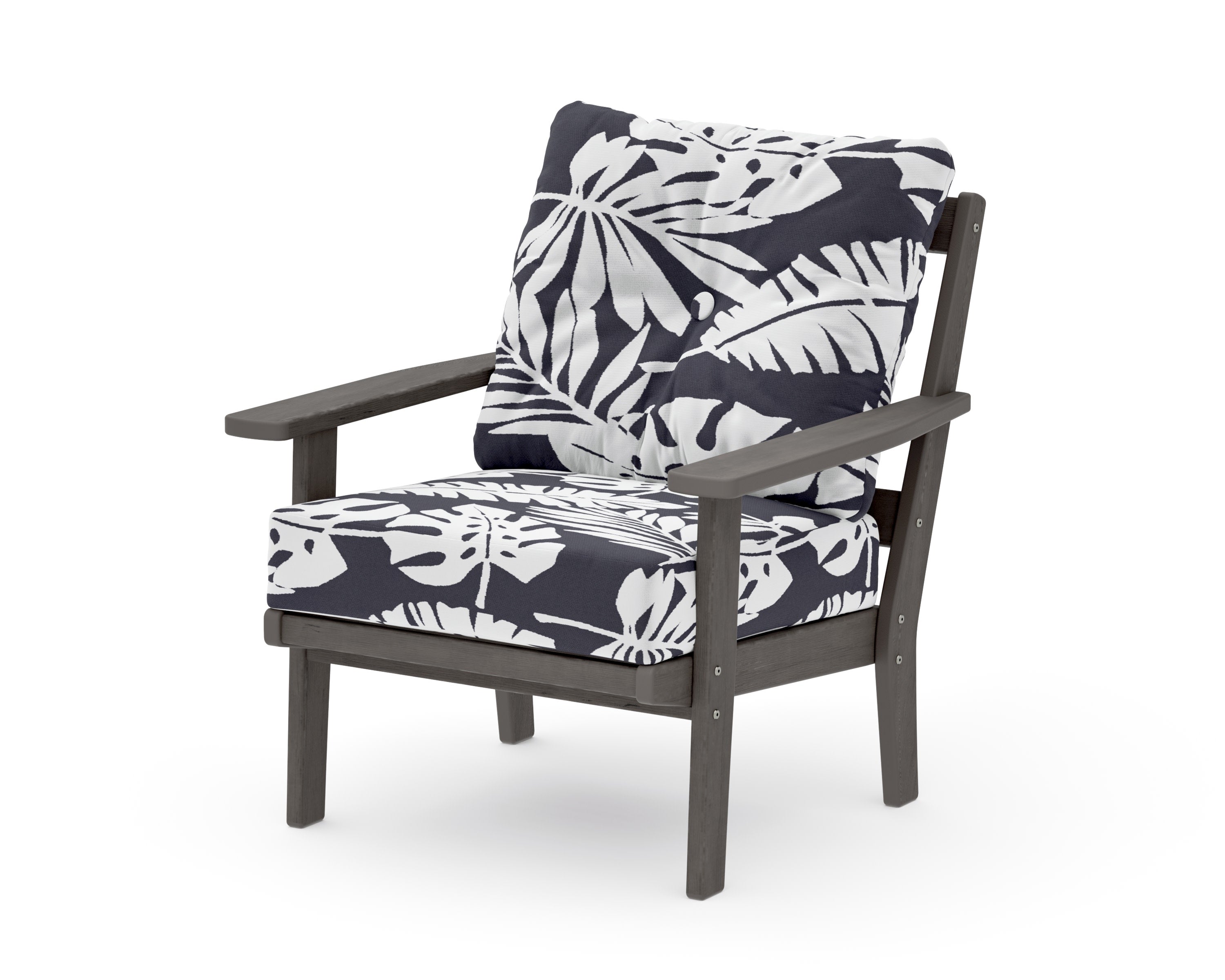 Prairie Deep Seating Chair in Driftwood / Leaf Navy