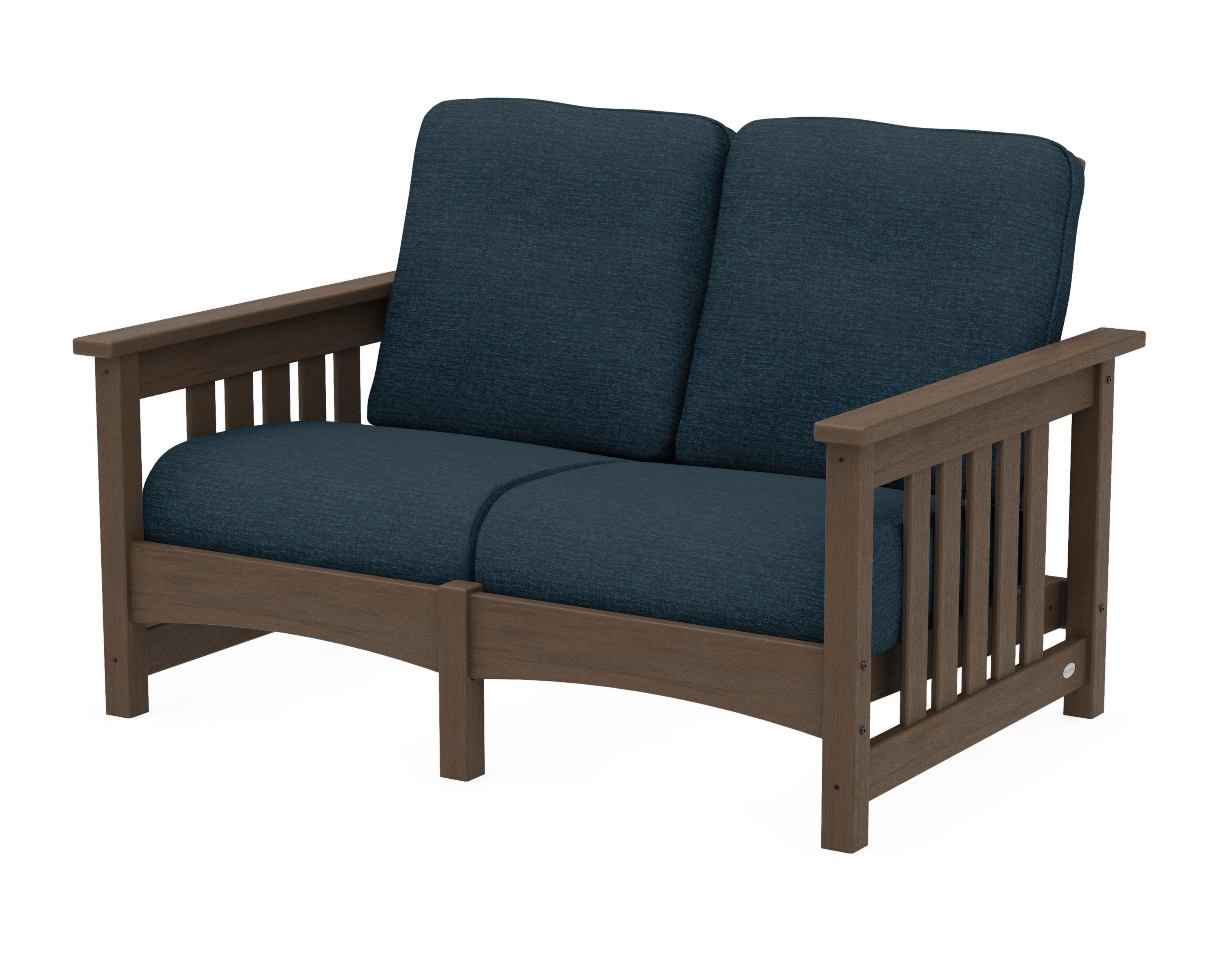 Club Mission Loveseat in Kona / Platform Indigo