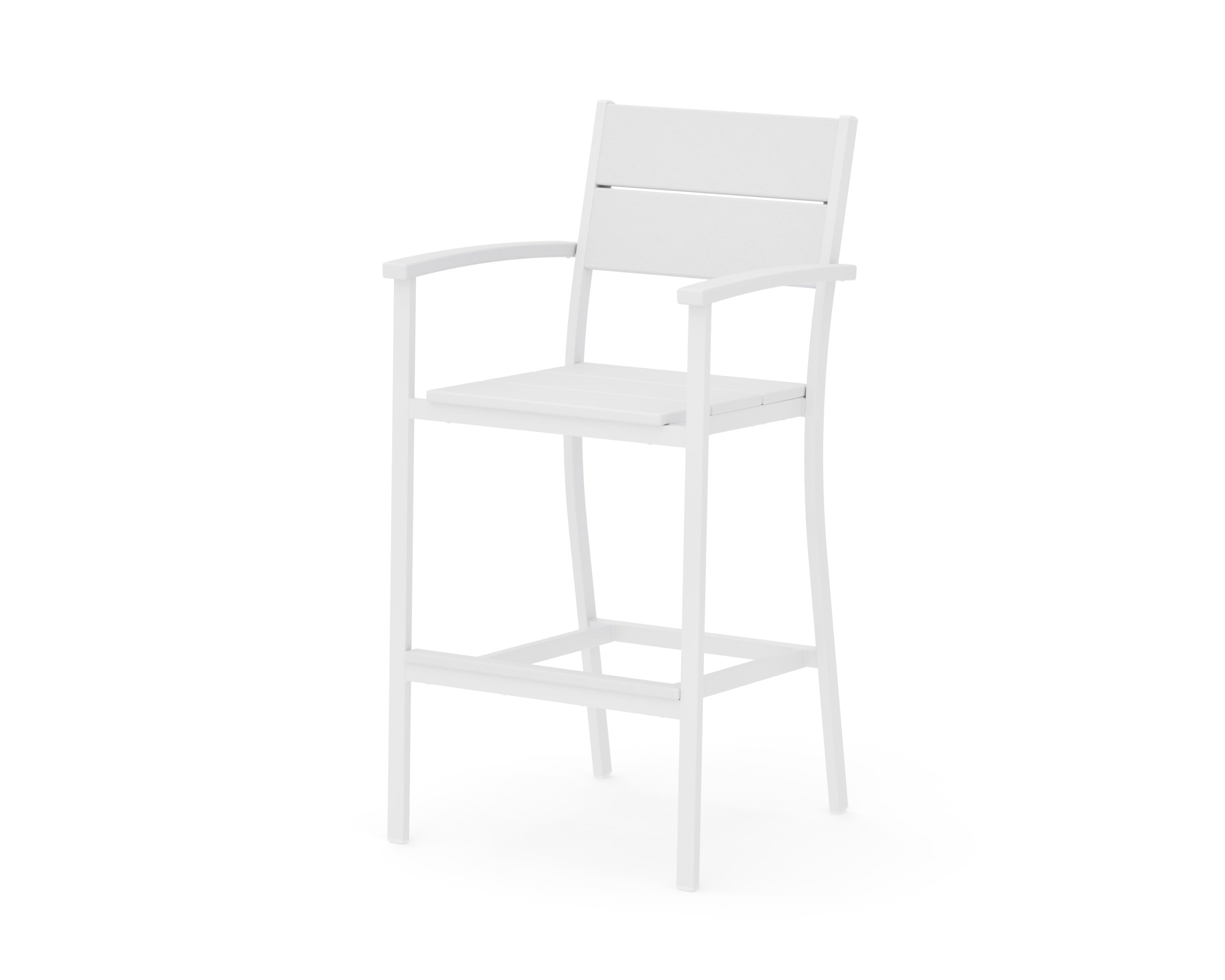 Main Street Bar Arm Chair in White / White