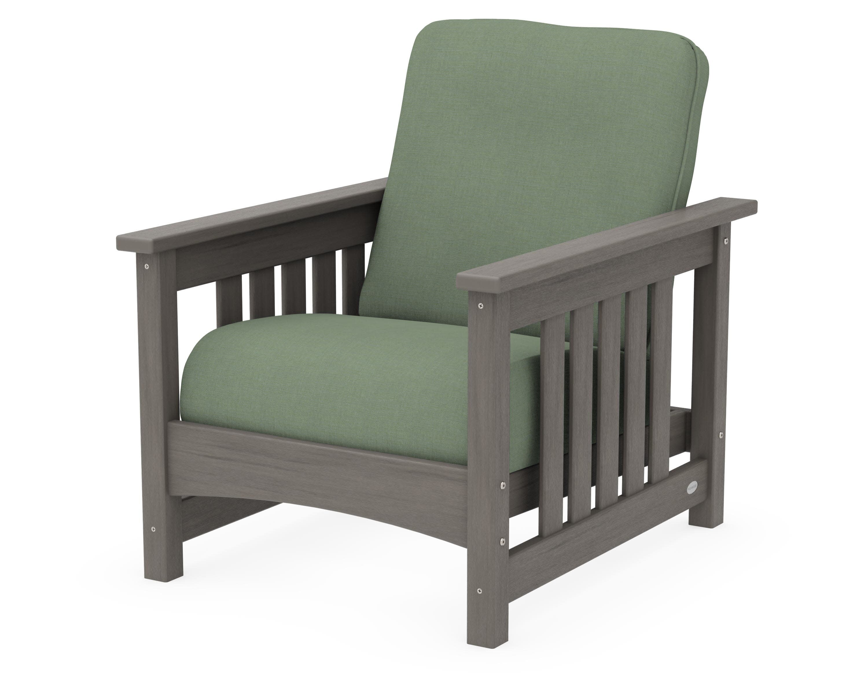 Club Mission Chair in Driftwood / Exhale Rainwashed