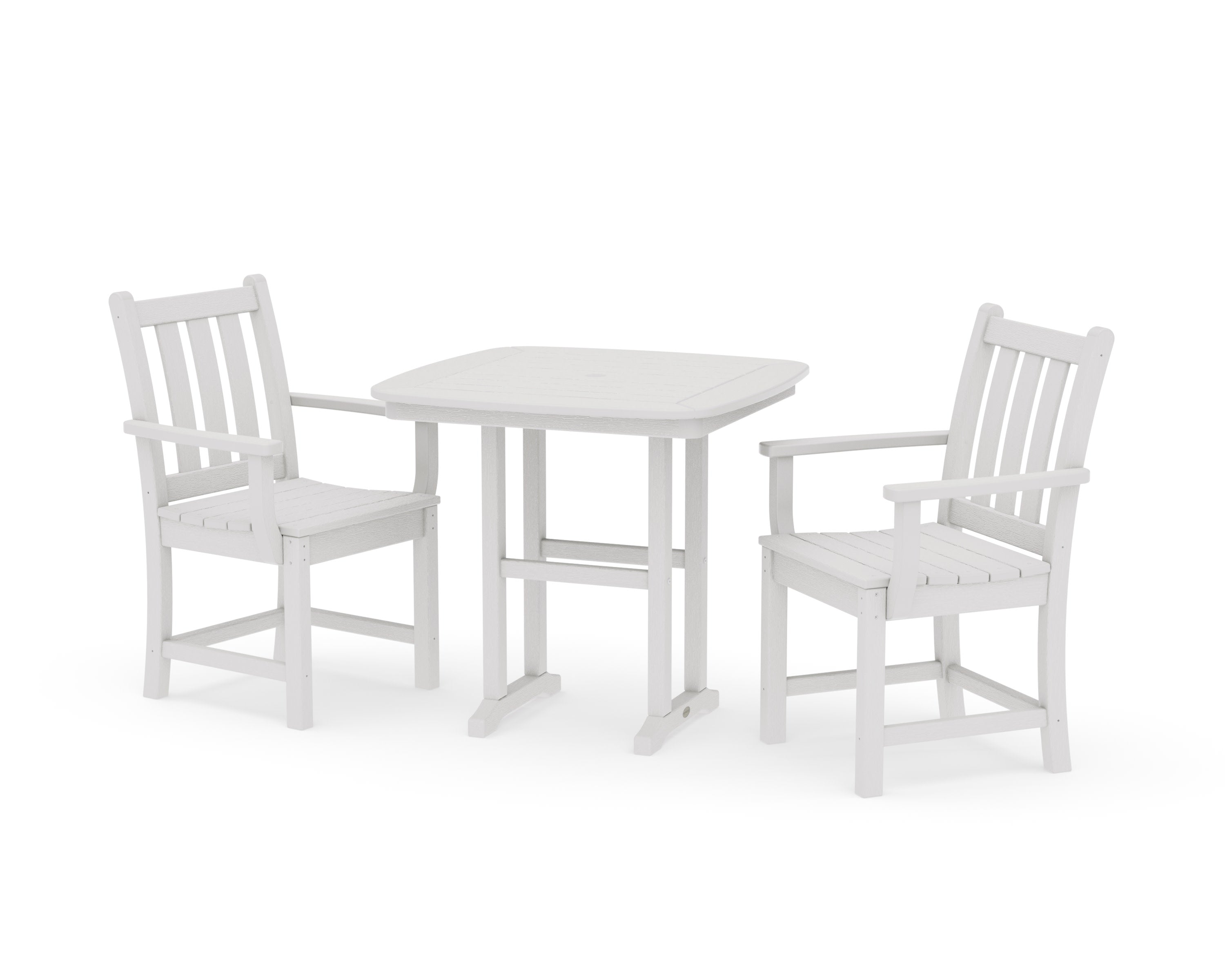 Traditional Garden 3-Piece Dining Set in Vintage White