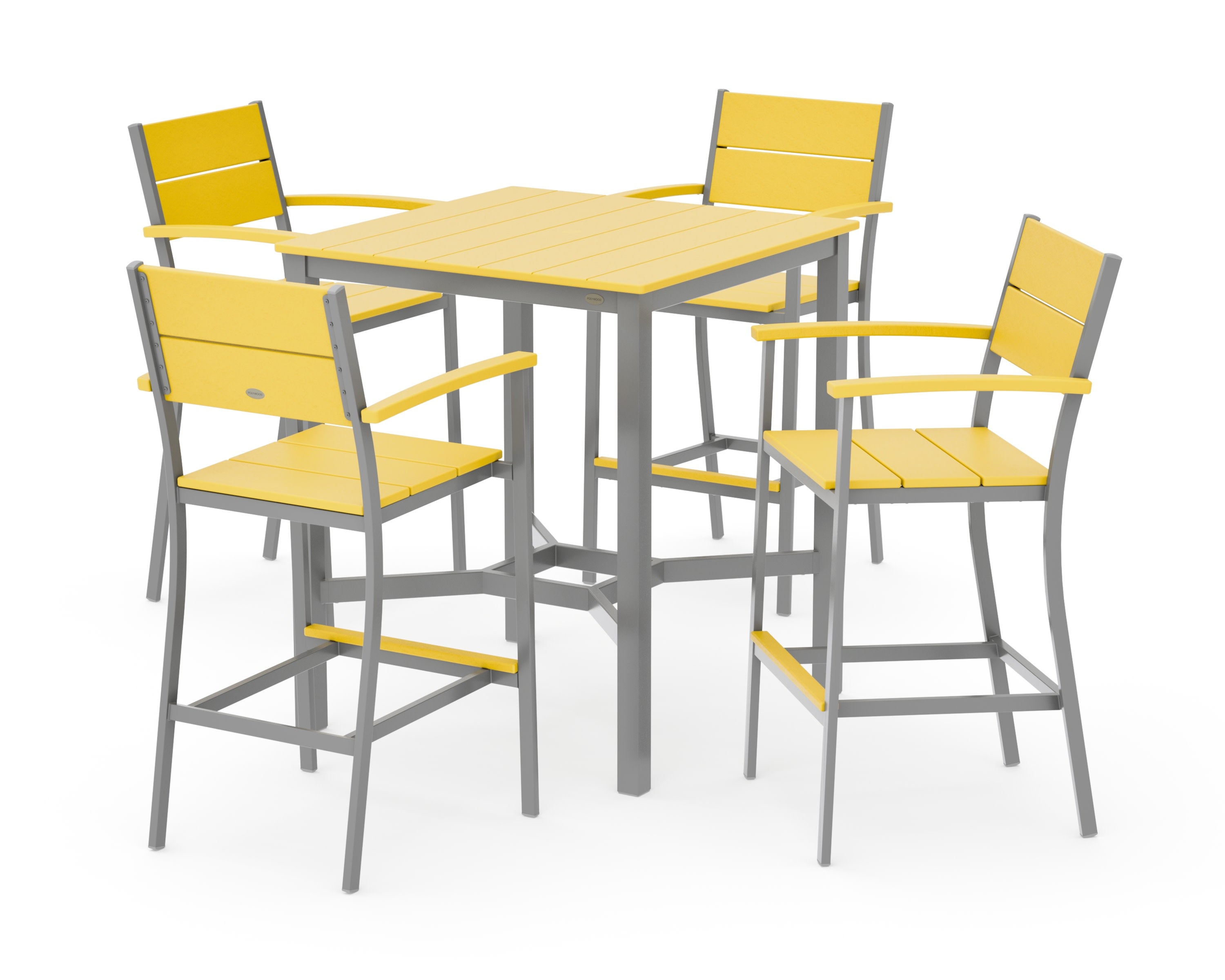 Main Street 5-Piece Bar Set in Silver / Lemon