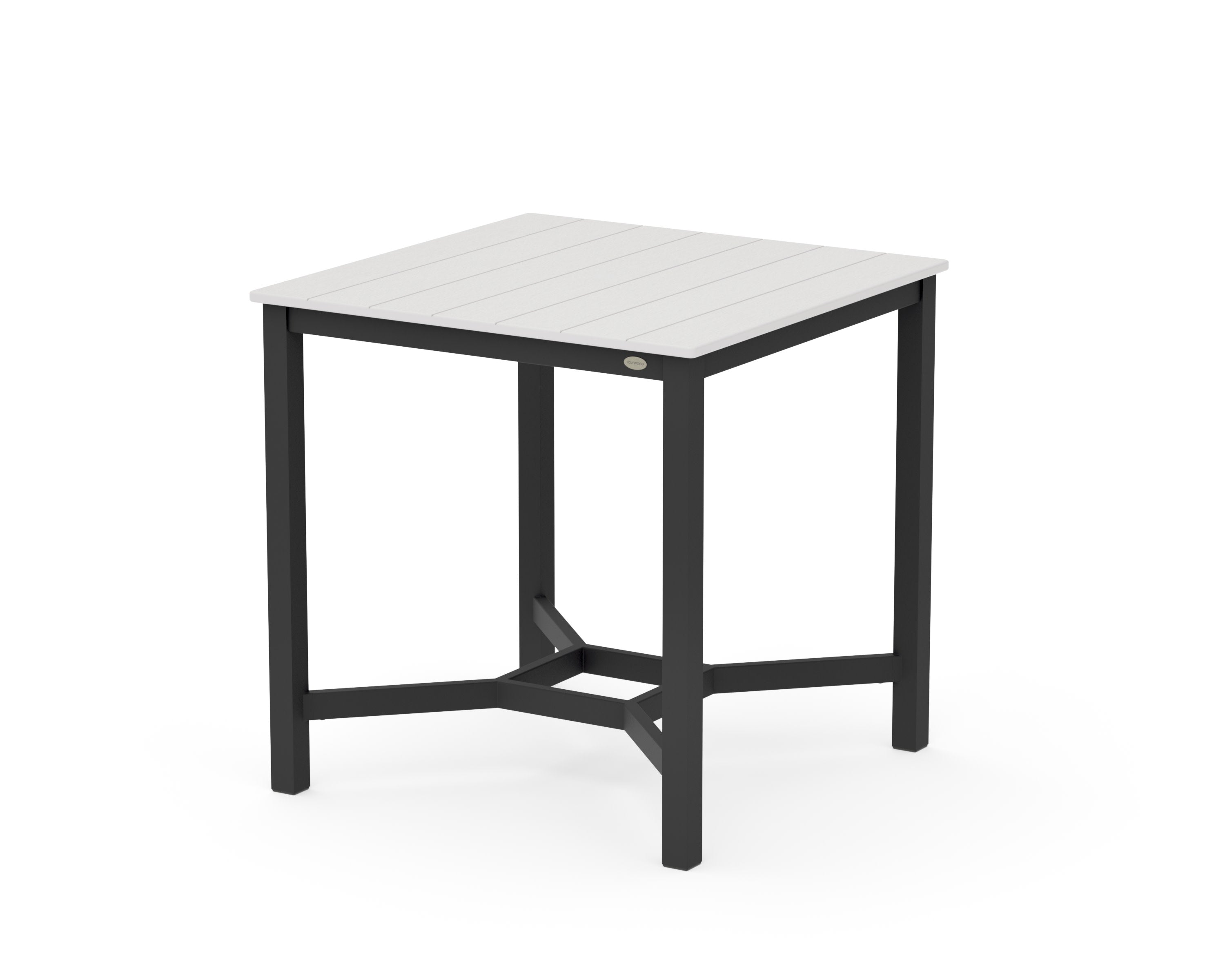 Main Street 36 x 36 Counter Table in Black / Vintage White