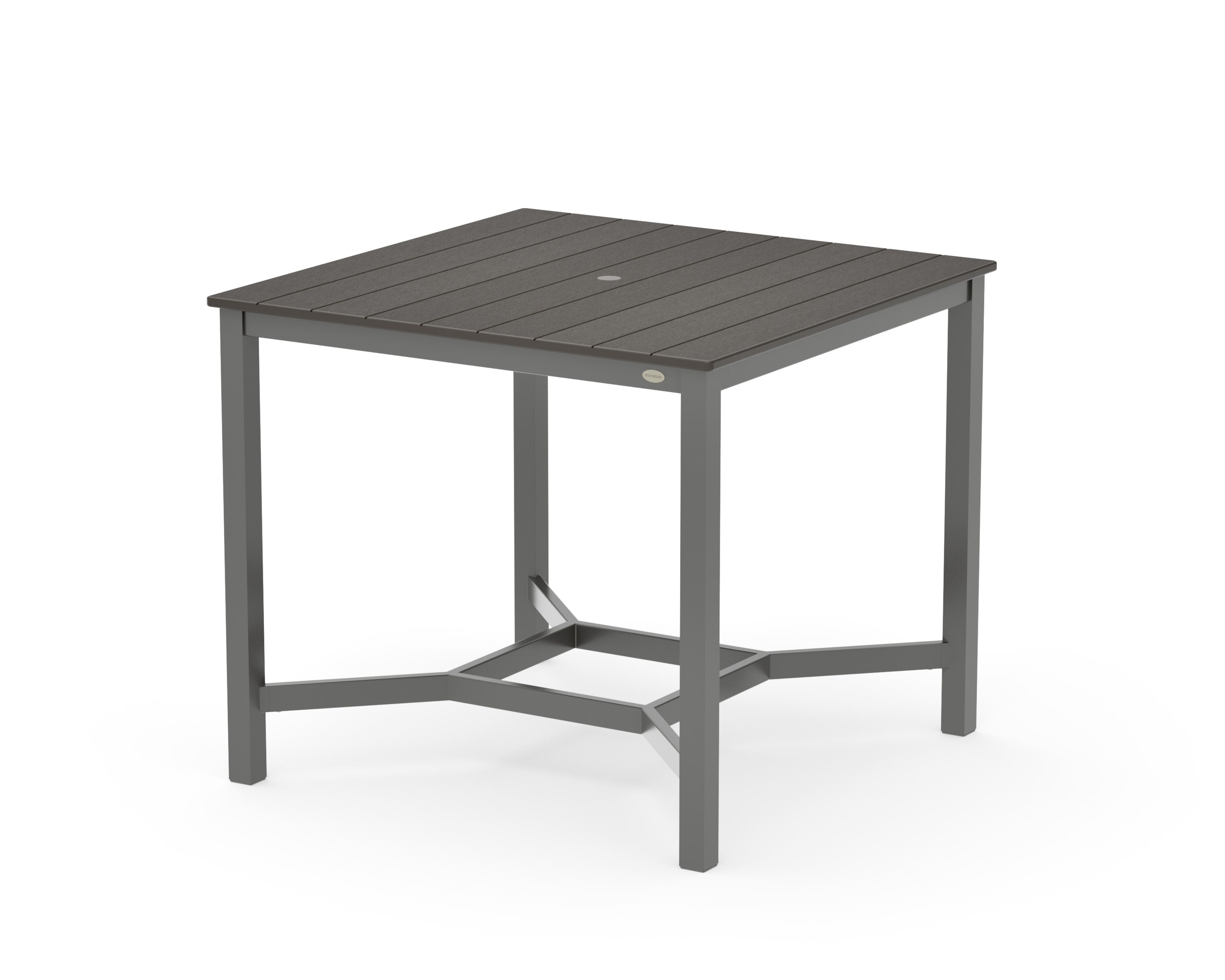 Main Street 42 x 42 Counter Table in Charcoal / Vintage Coffee