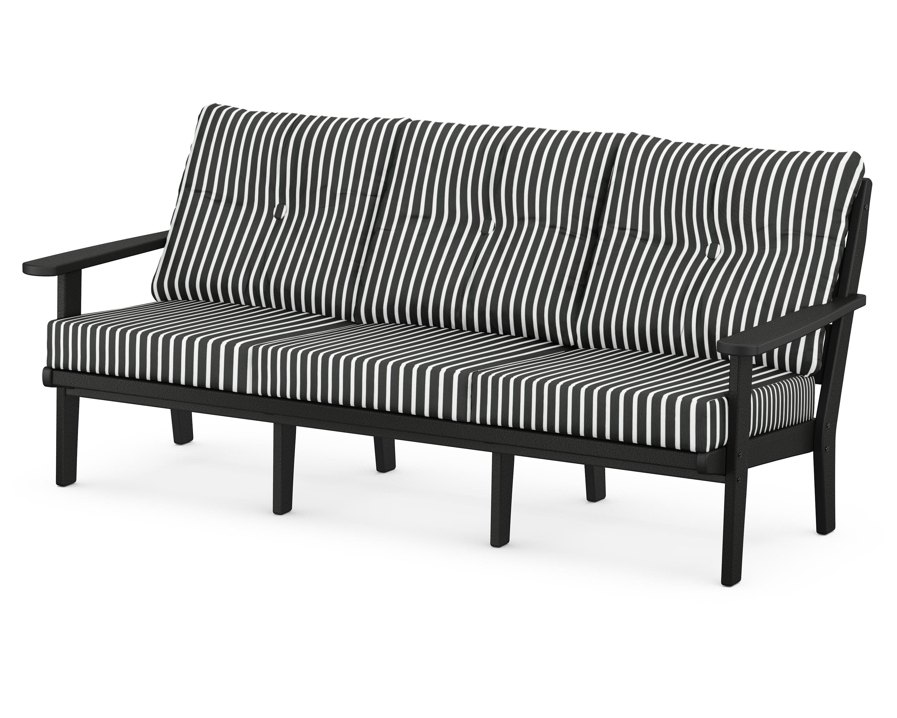 Lakeside Deep Seating Sofa in Black / Shore Classic
