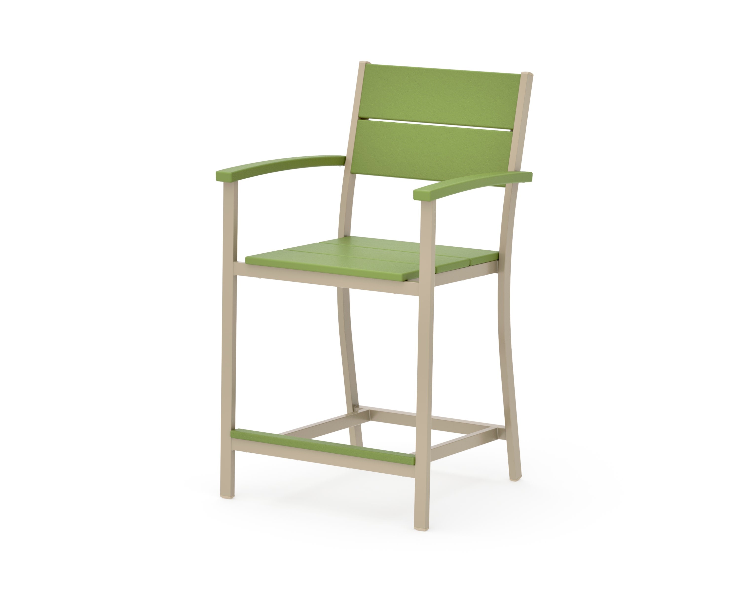 Main Street Counter Arm Chair in Sand / Lime
