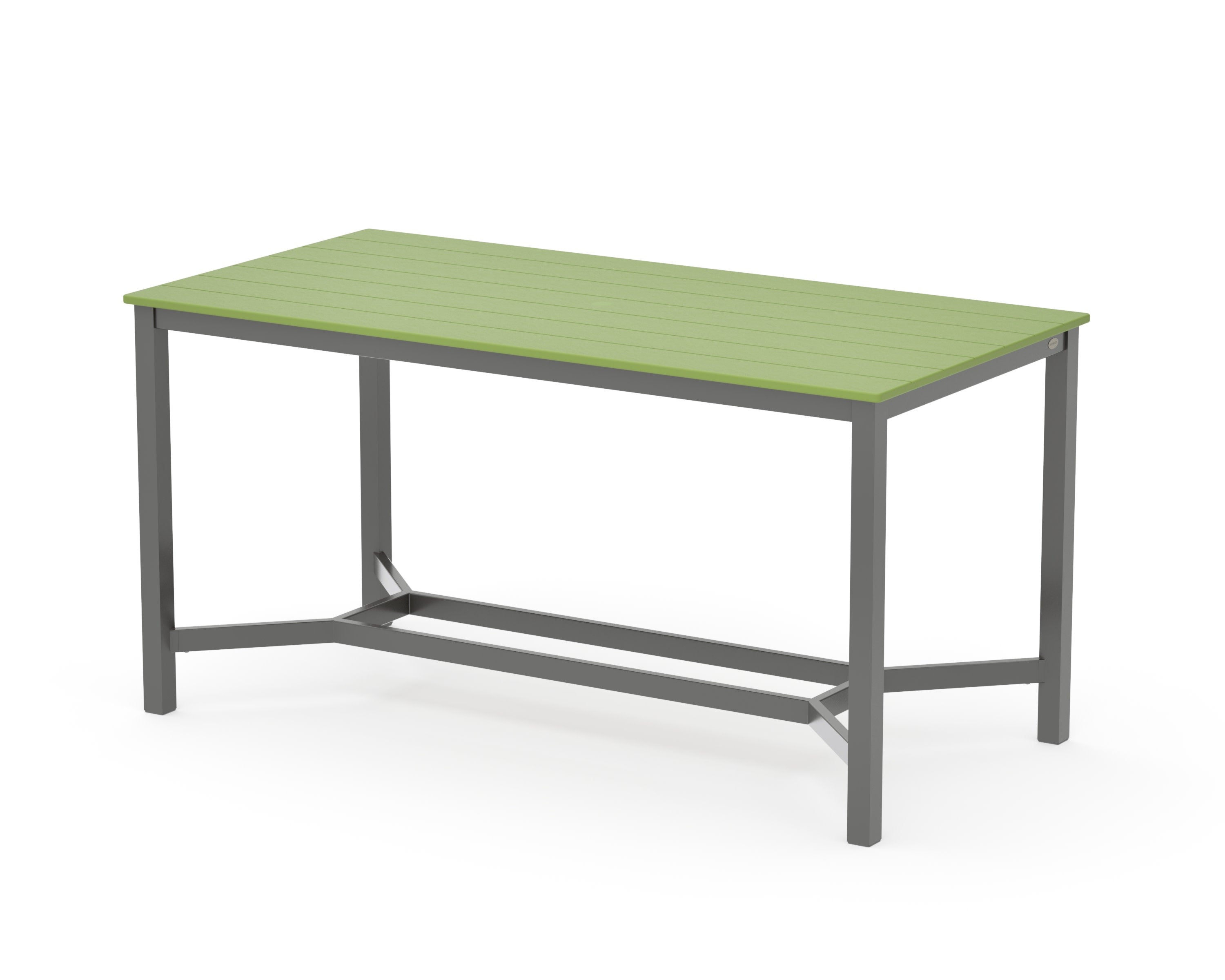 Main Street 36 x 72 Counter Table in Charcoal / Lime