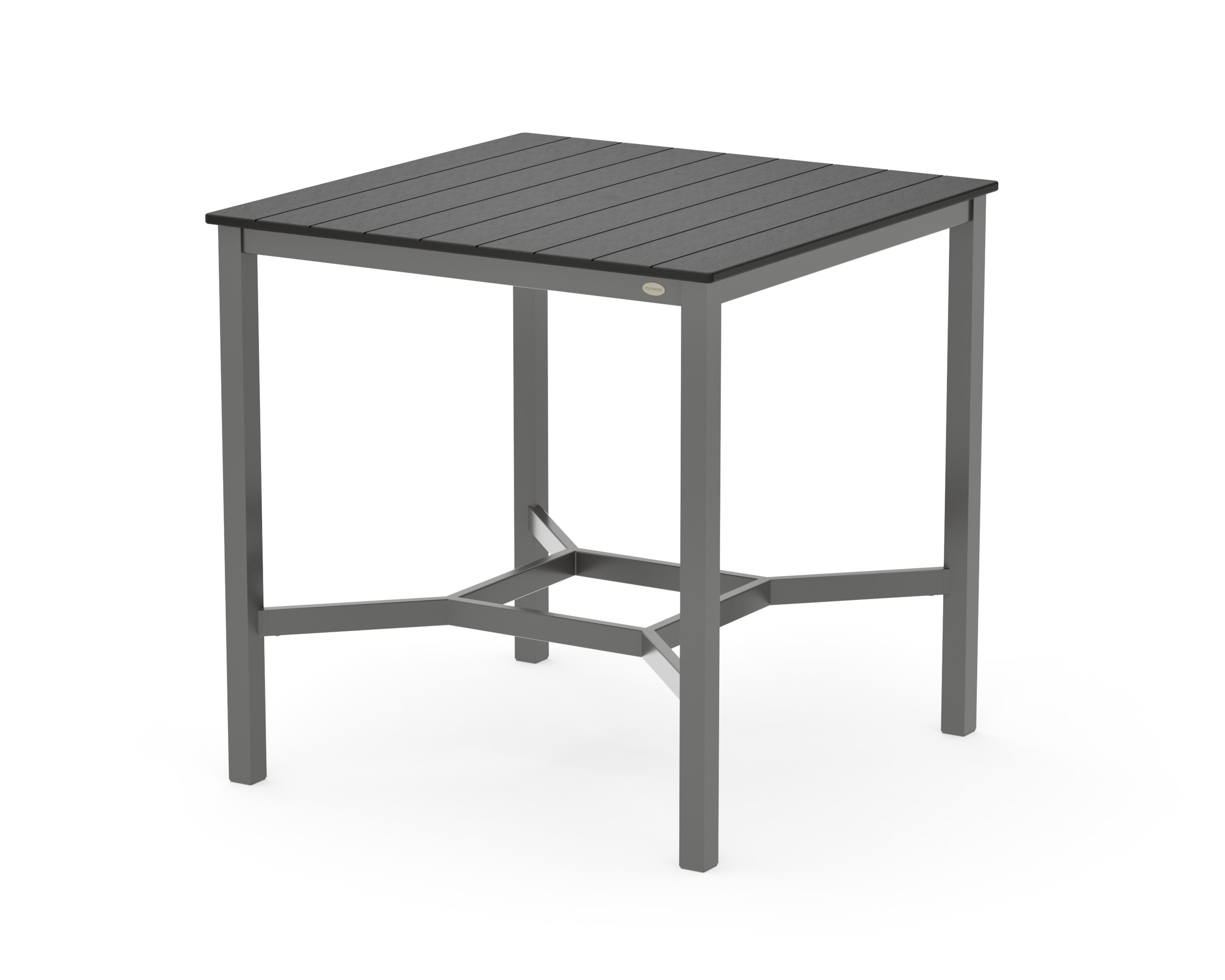 Main Street 42 x 42 Bar Table in Charcoal / Black