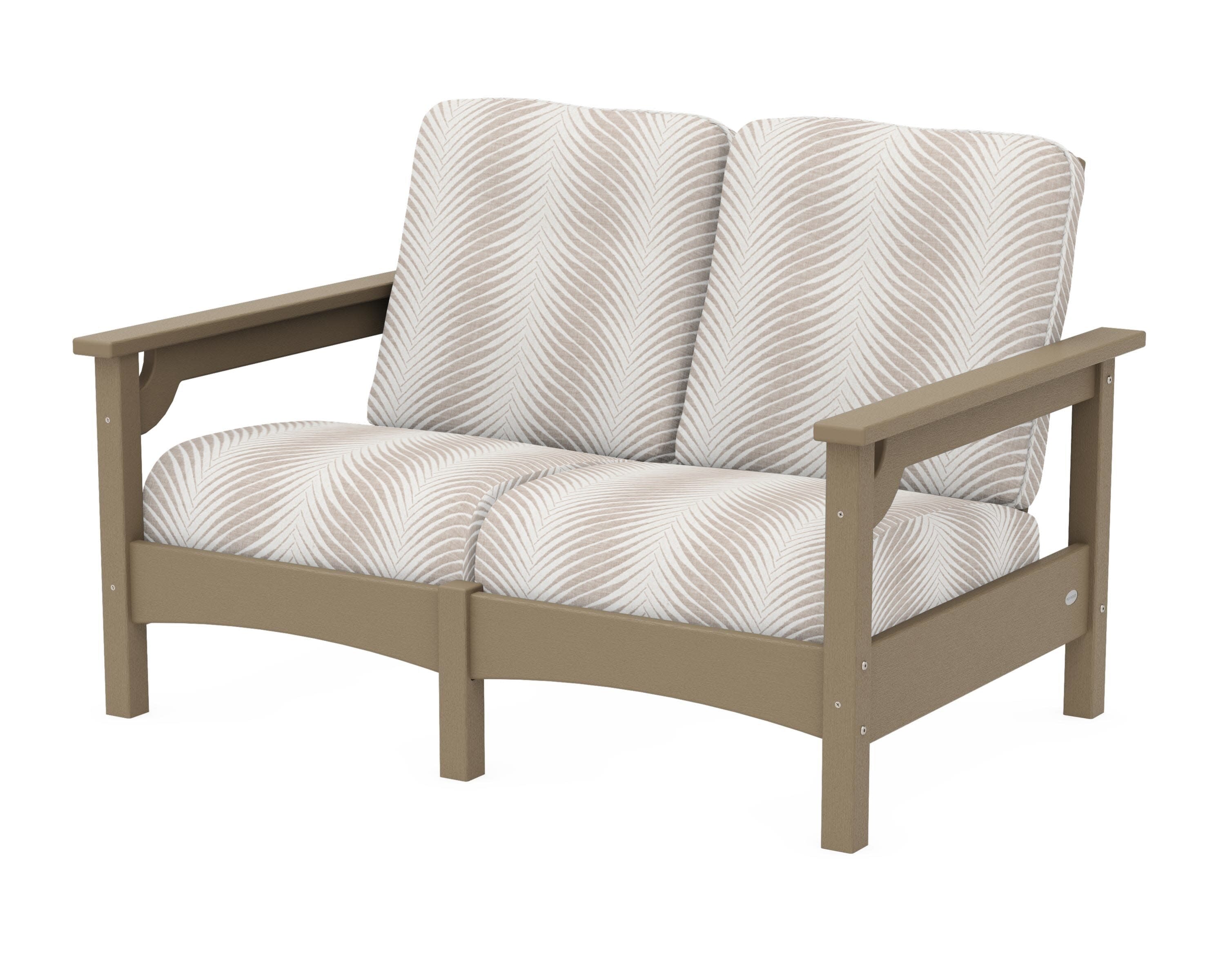 Club Loveseat in Vintage Sahara / Clock Out Cloud