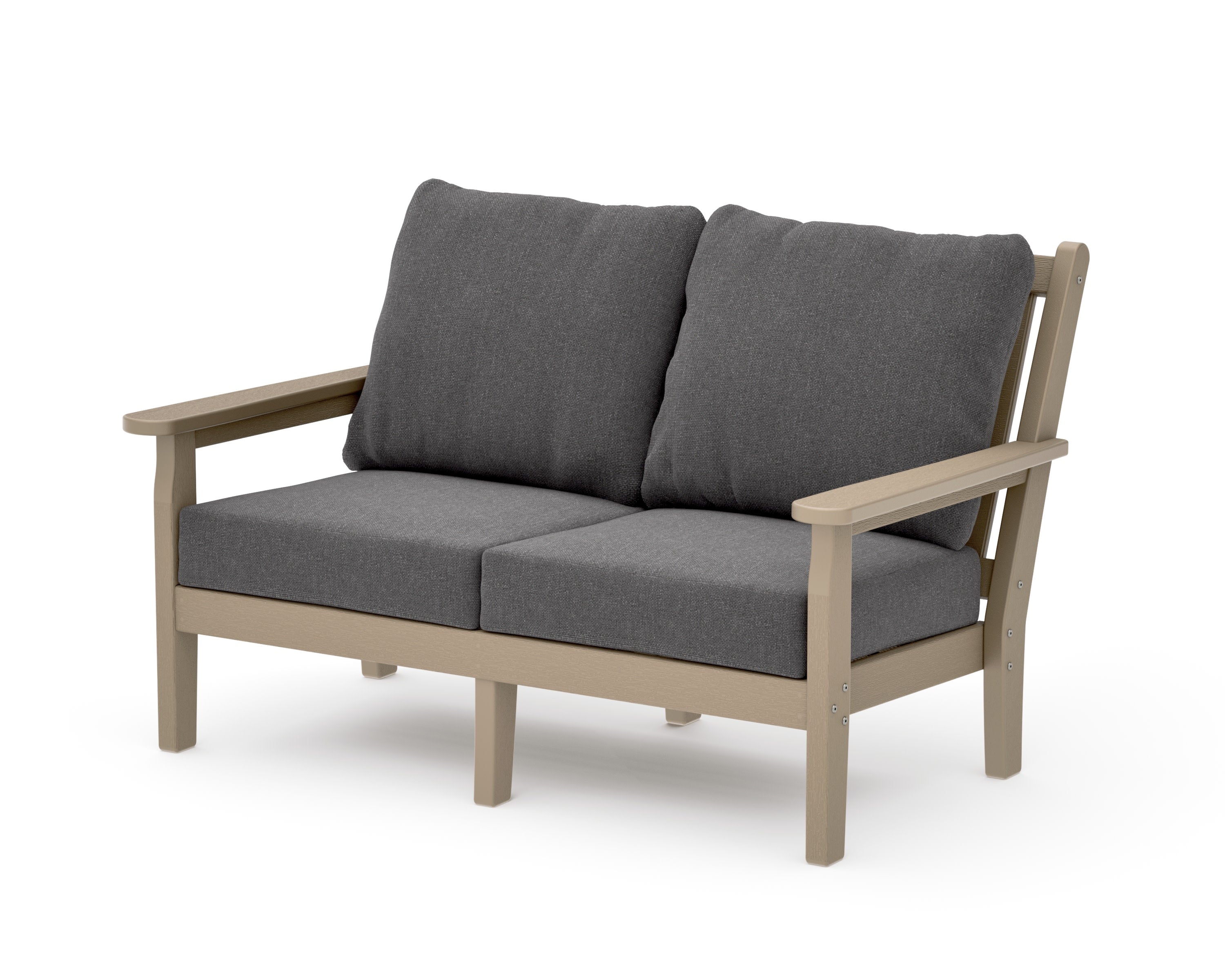 Chippendale Deep Seating Loveseat in Vintage Sahara / Ash Charcoal