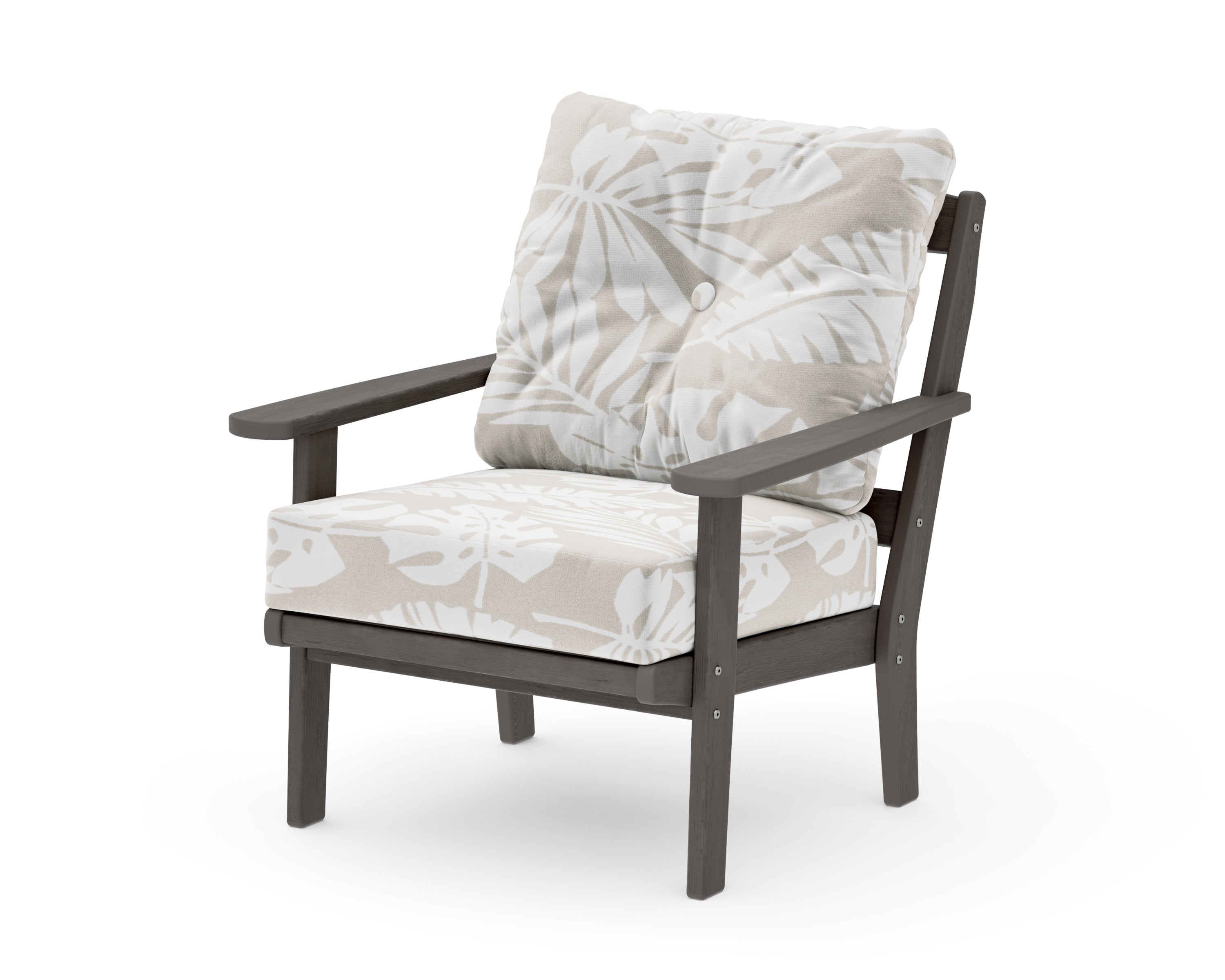 Mission Deep Seating Chair in Driftwood / Leaf Dune Burlap