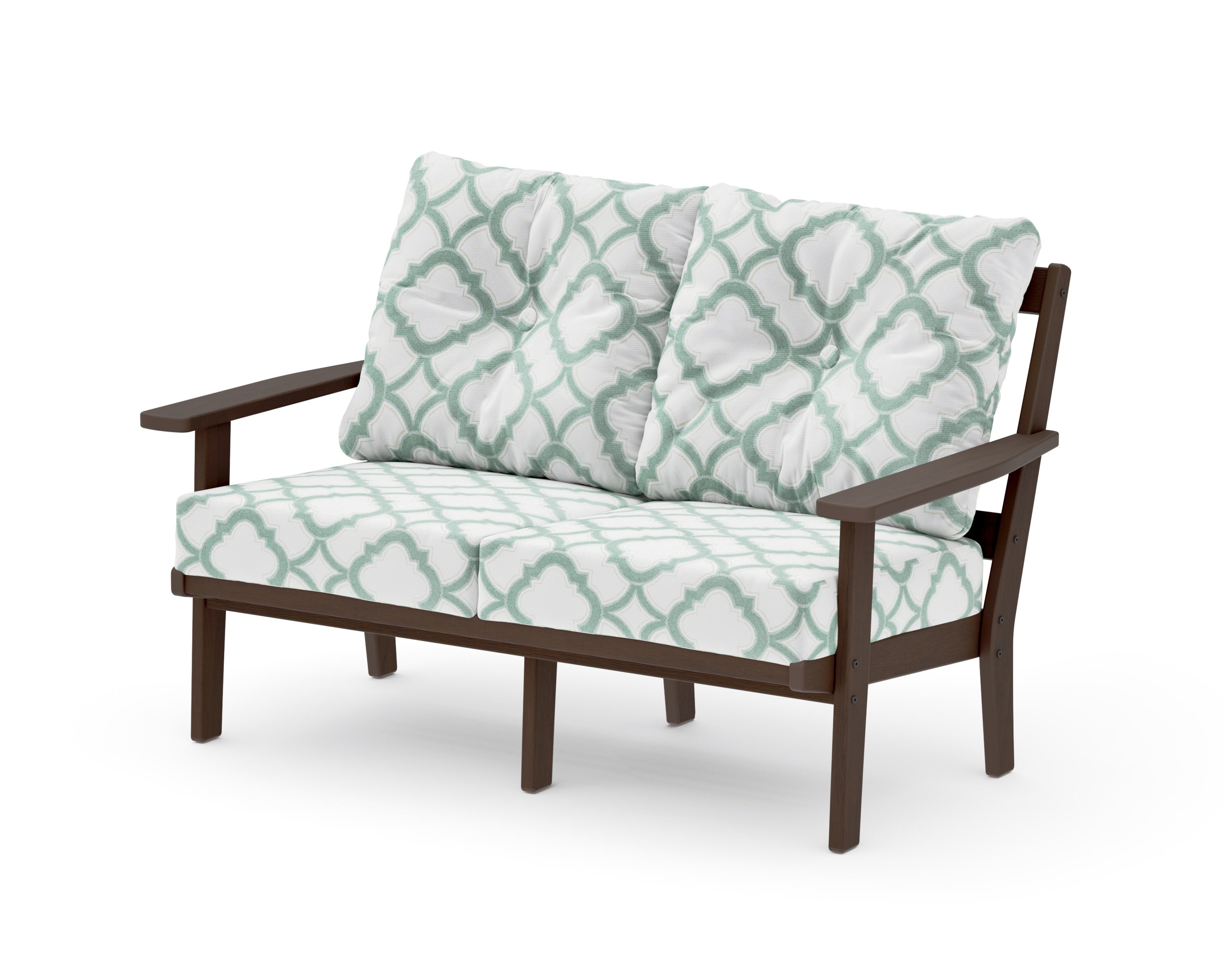 Oxford Deep SeatingLoveseat in Kona / Trellis Glacier Spa