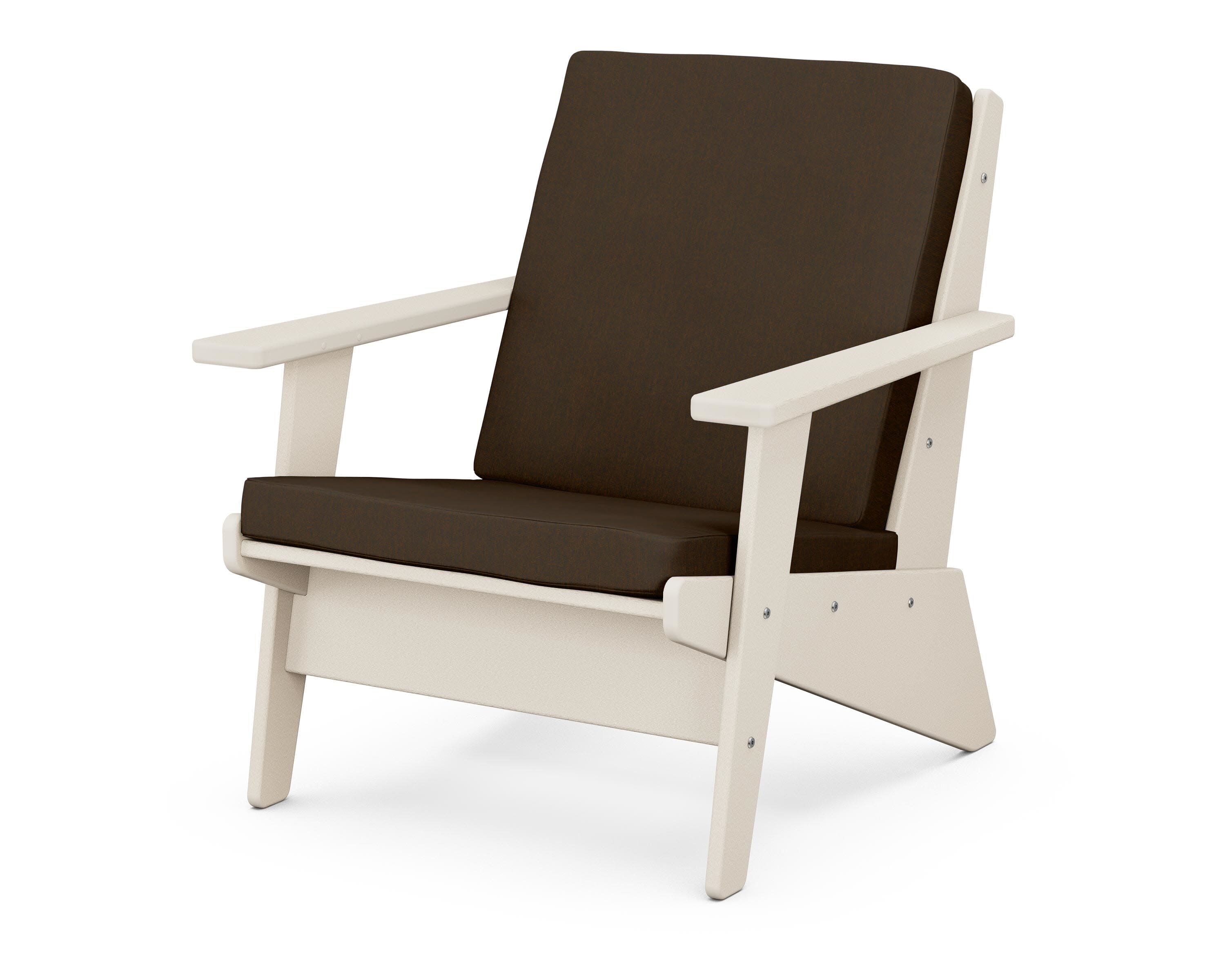Riviera Modern Lounge Chair in Sand / Canvas Java