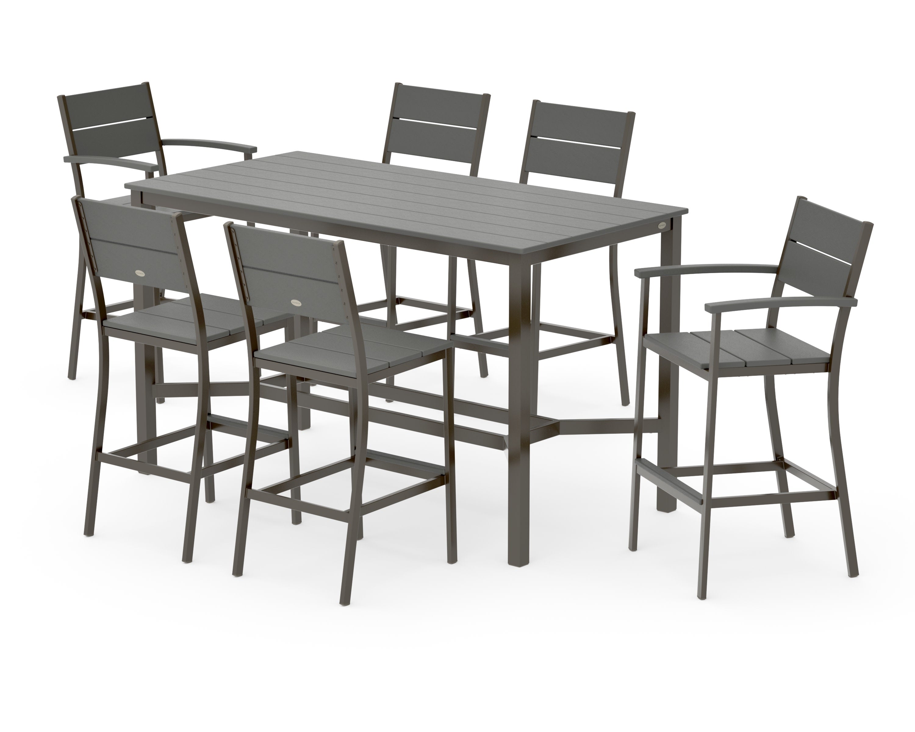 Main Street 7-Piece Bar Set in Bronze / Slate Grey