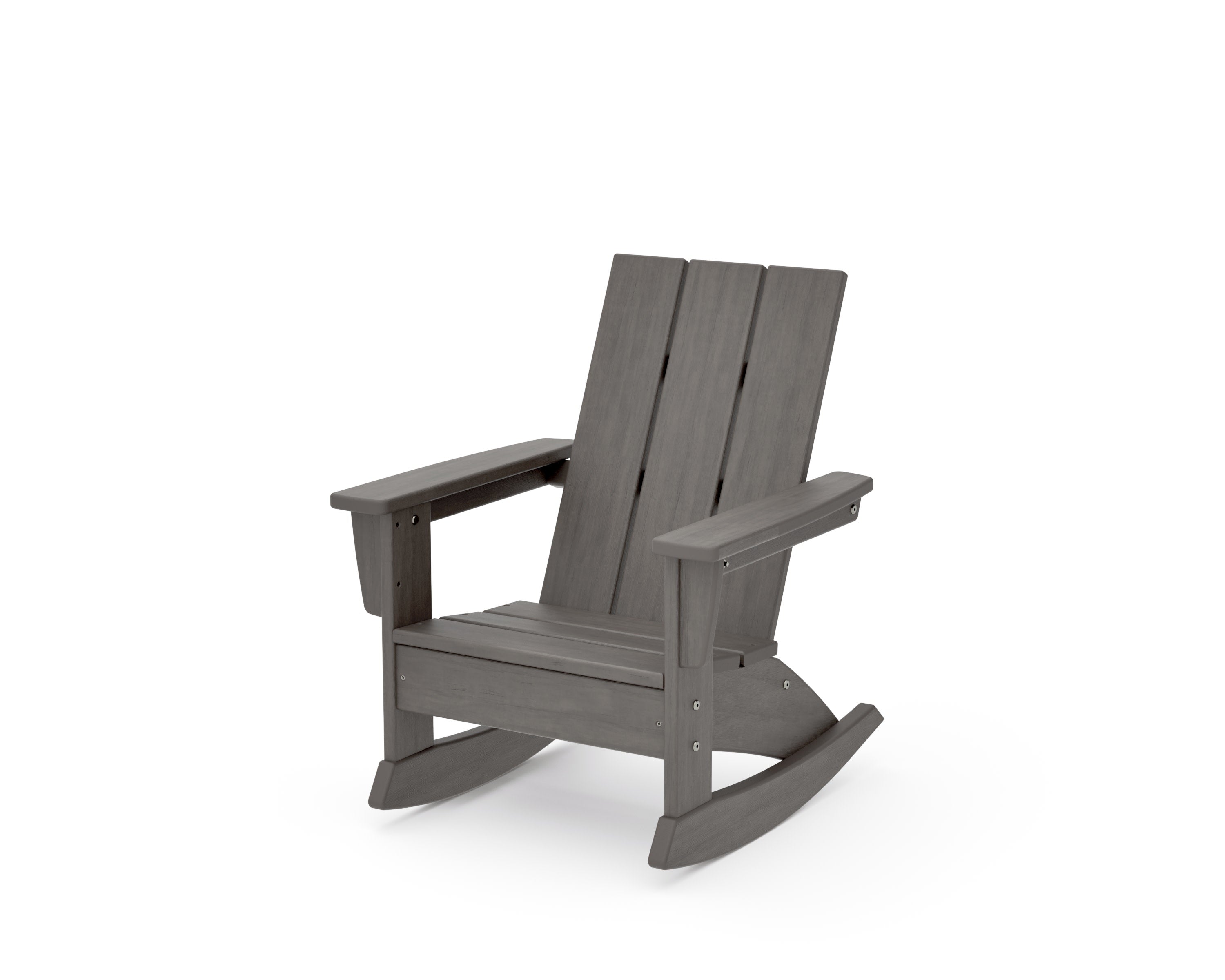 Kids Modern Adirondack Rocking Chair in Driftwood