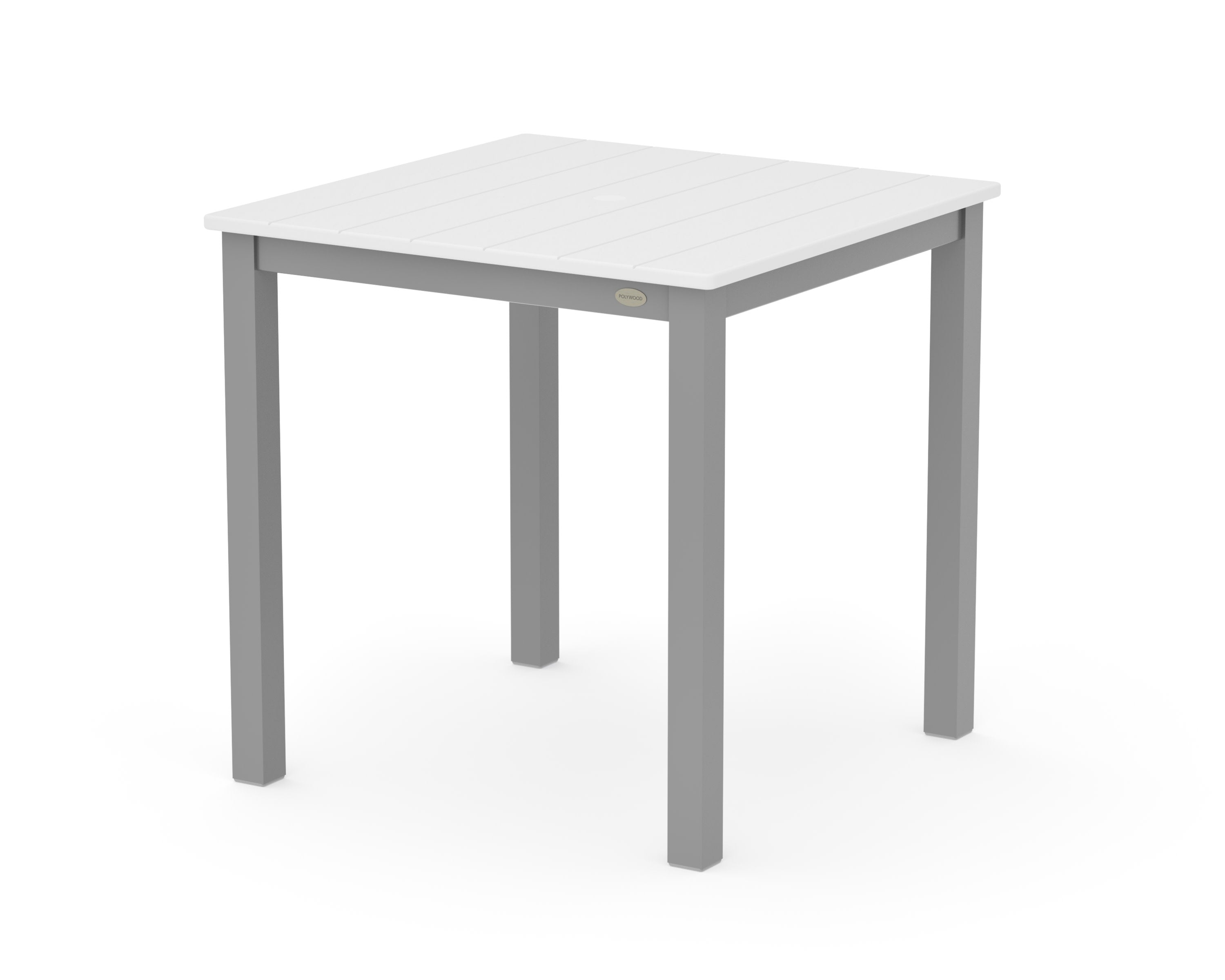 Main Street 30 x 30 Dining Table in Silver / White