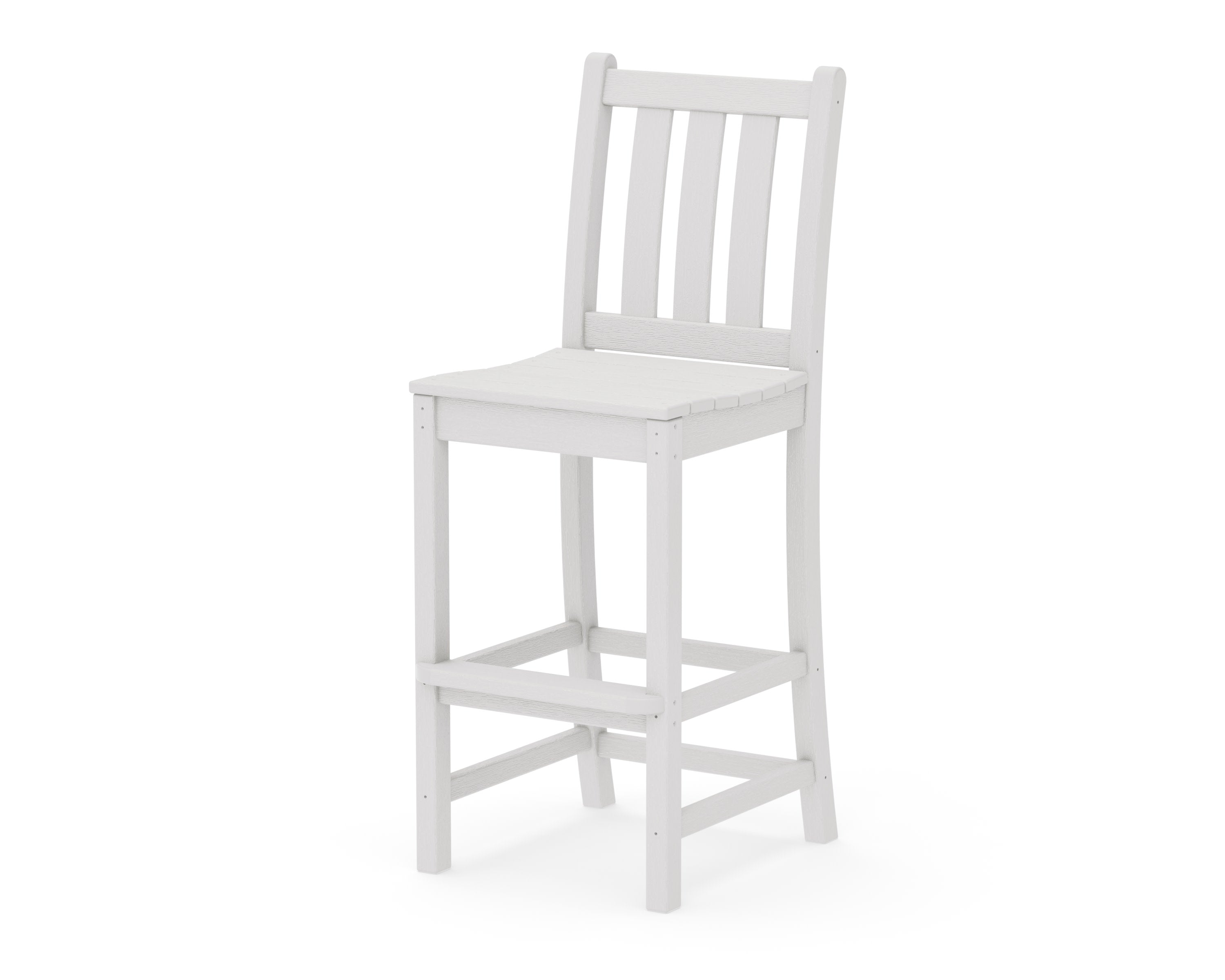 Traditional Garden Bar Side Chair in Vintage White