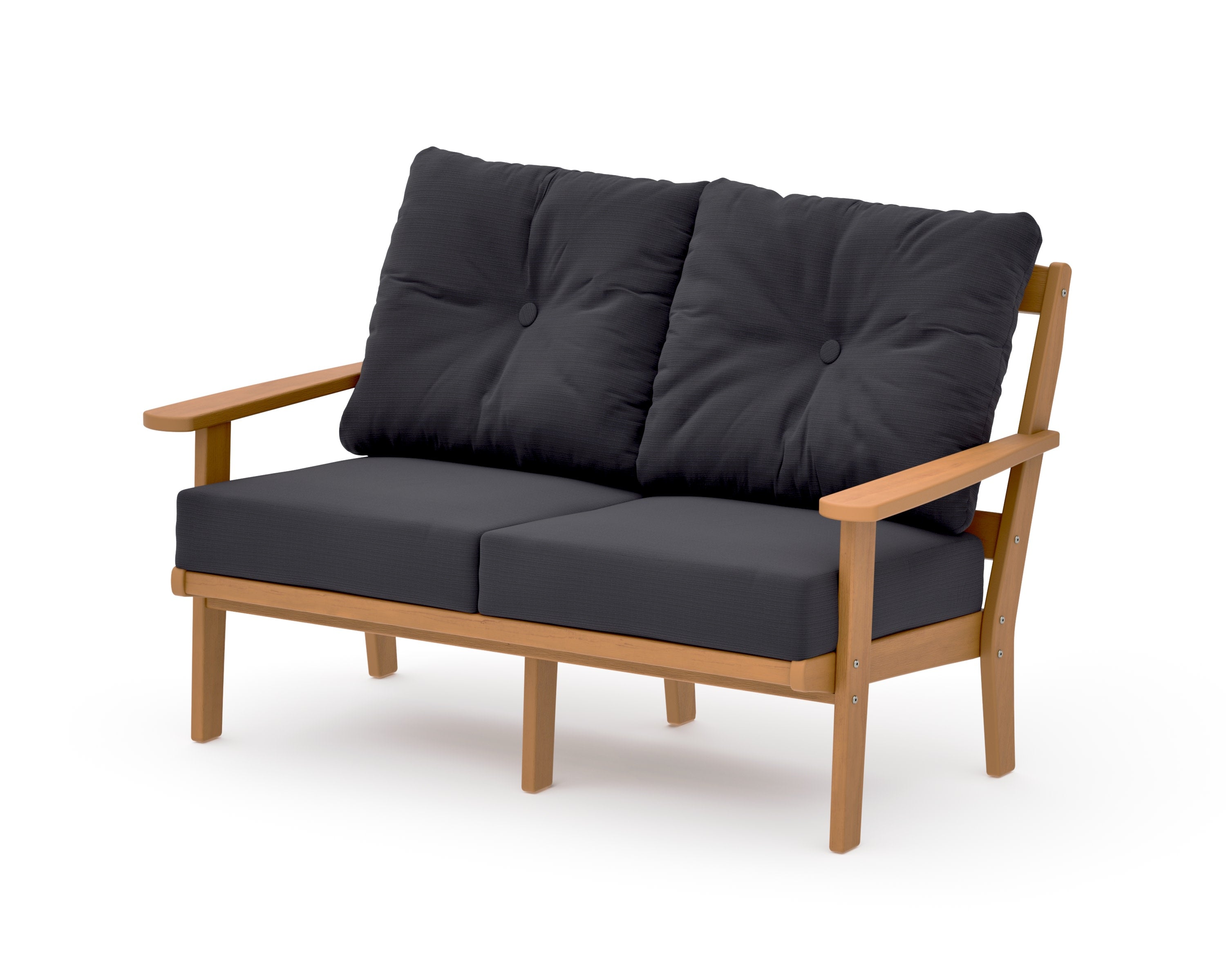 Mission Deep SeatingLoveseat in Natural / Midnight Linen