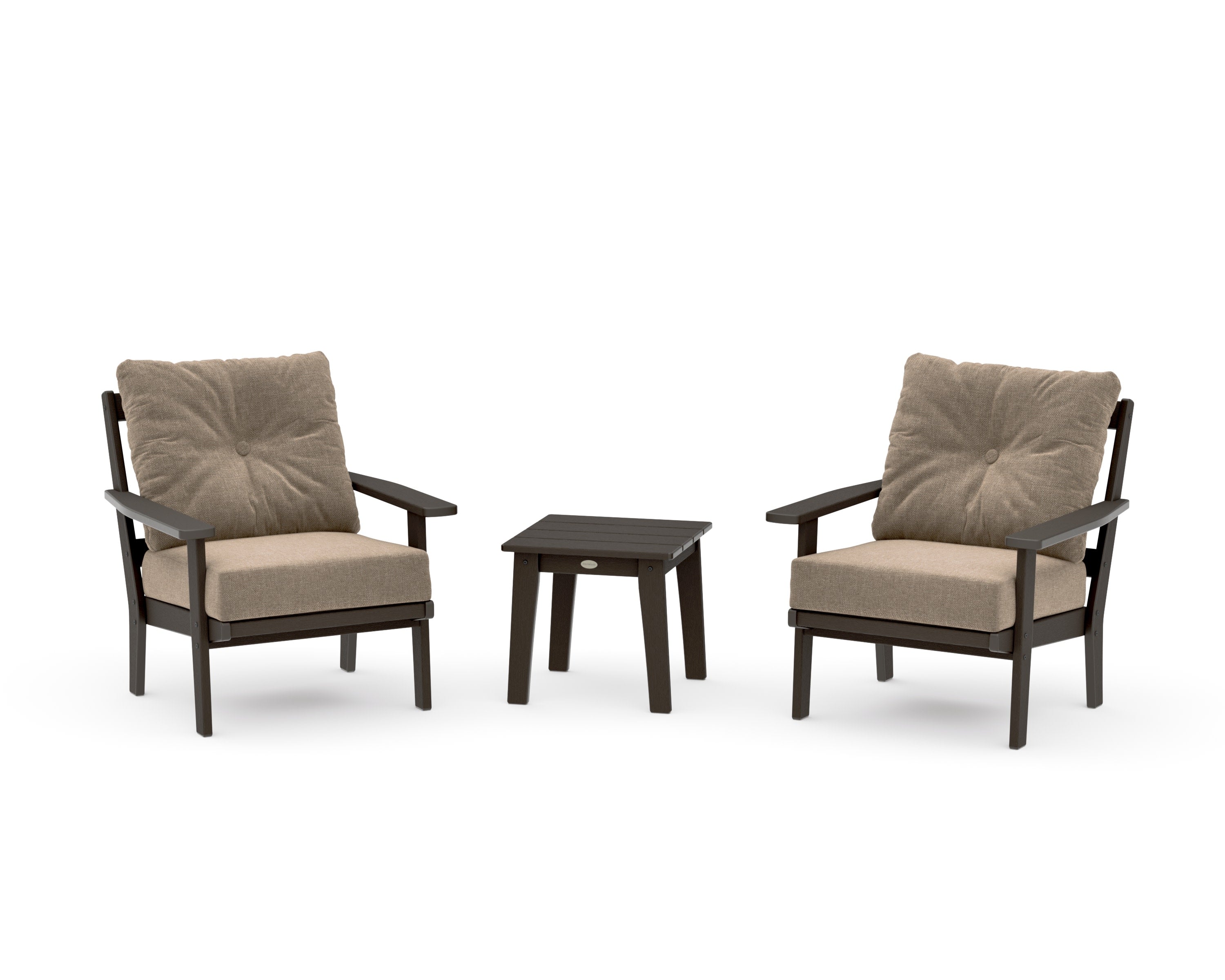 Prairie 3-Piece Deep Seating Set in Vintage Coffee / Spiced Burlap