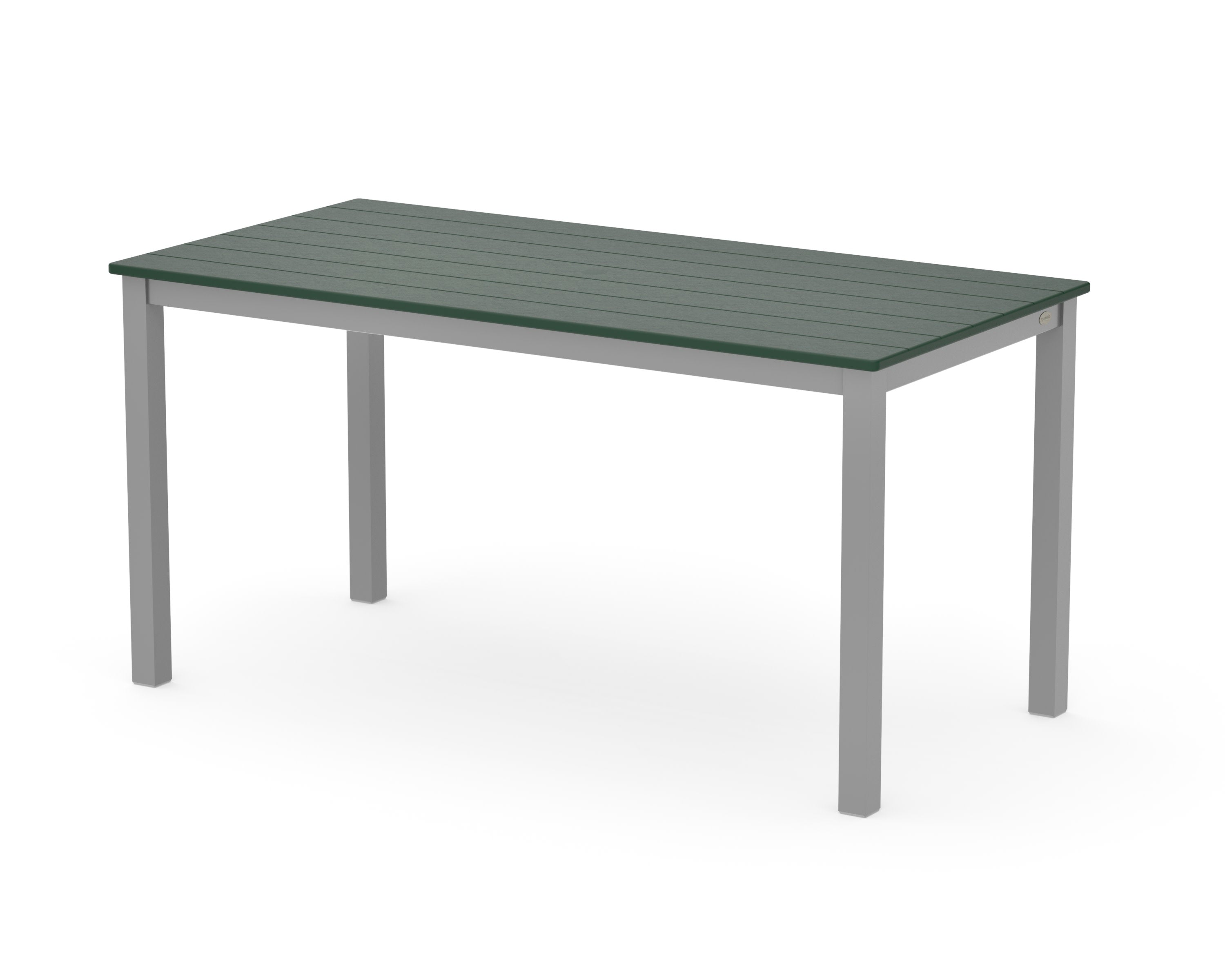 Main Street 30 x 60 Dining Table in Silver / Green
