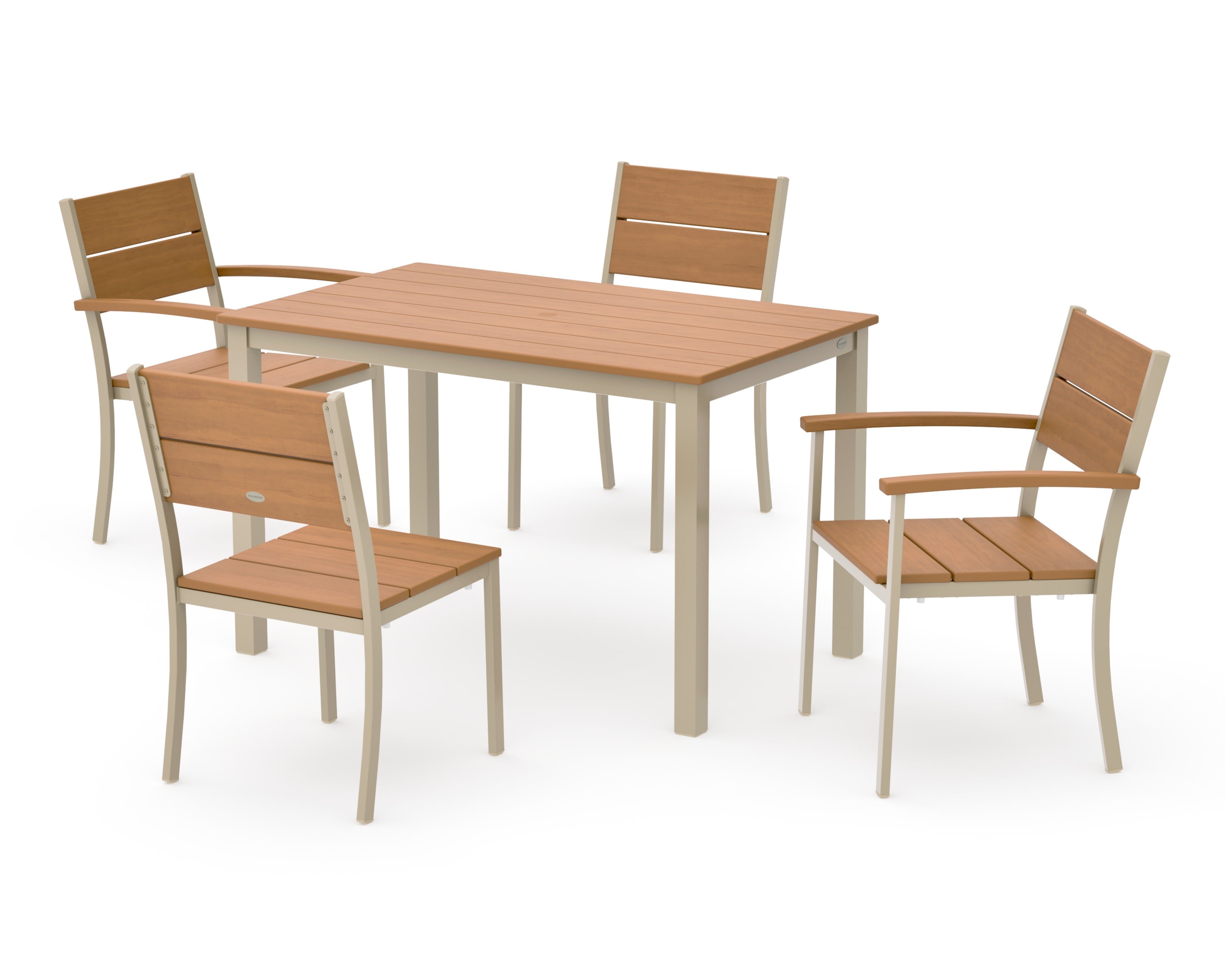 Main Street 5-Piece Dining Set in Sand / Natural