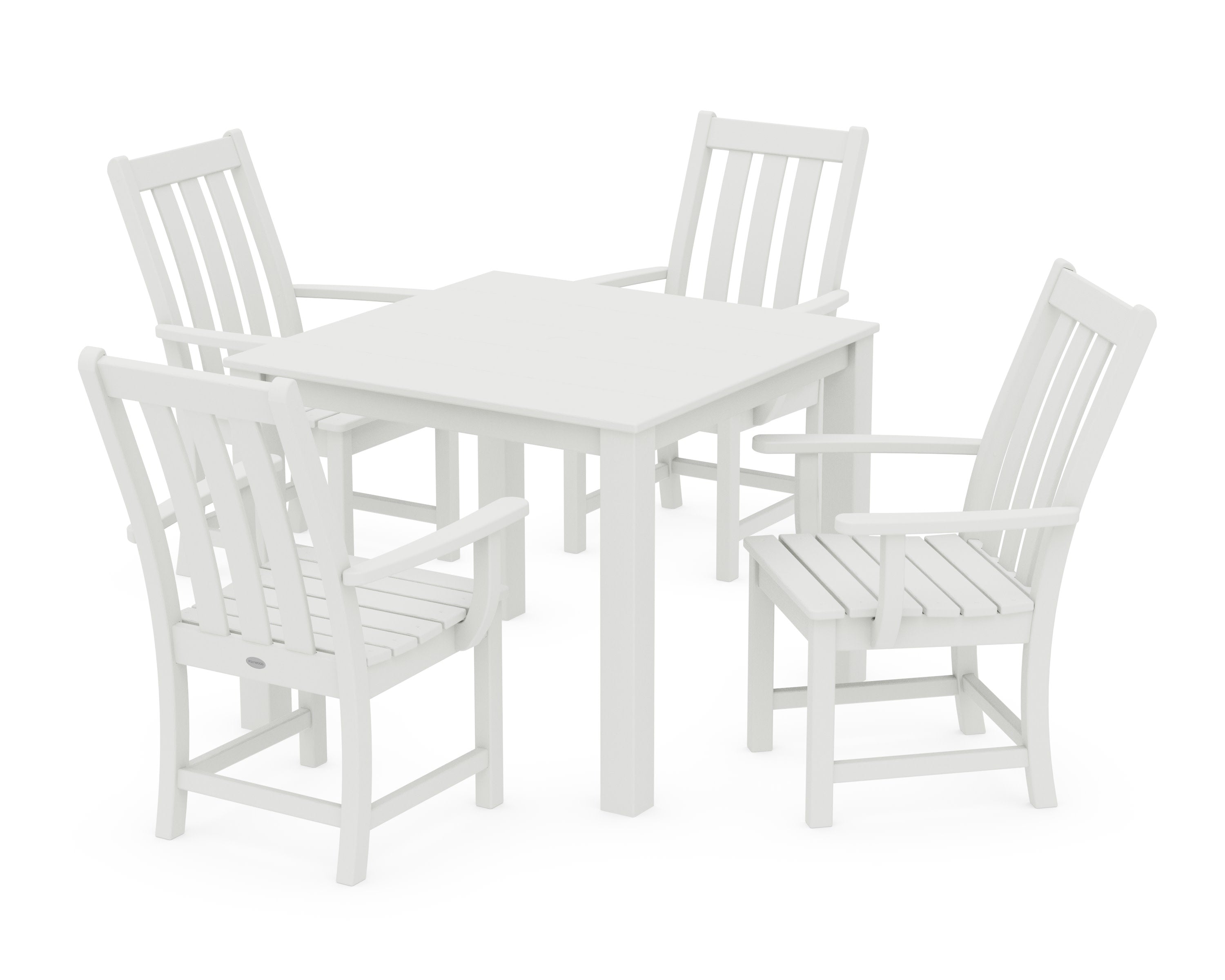 Vineyard 5-Piece Parsons Dining Set in Vintage White