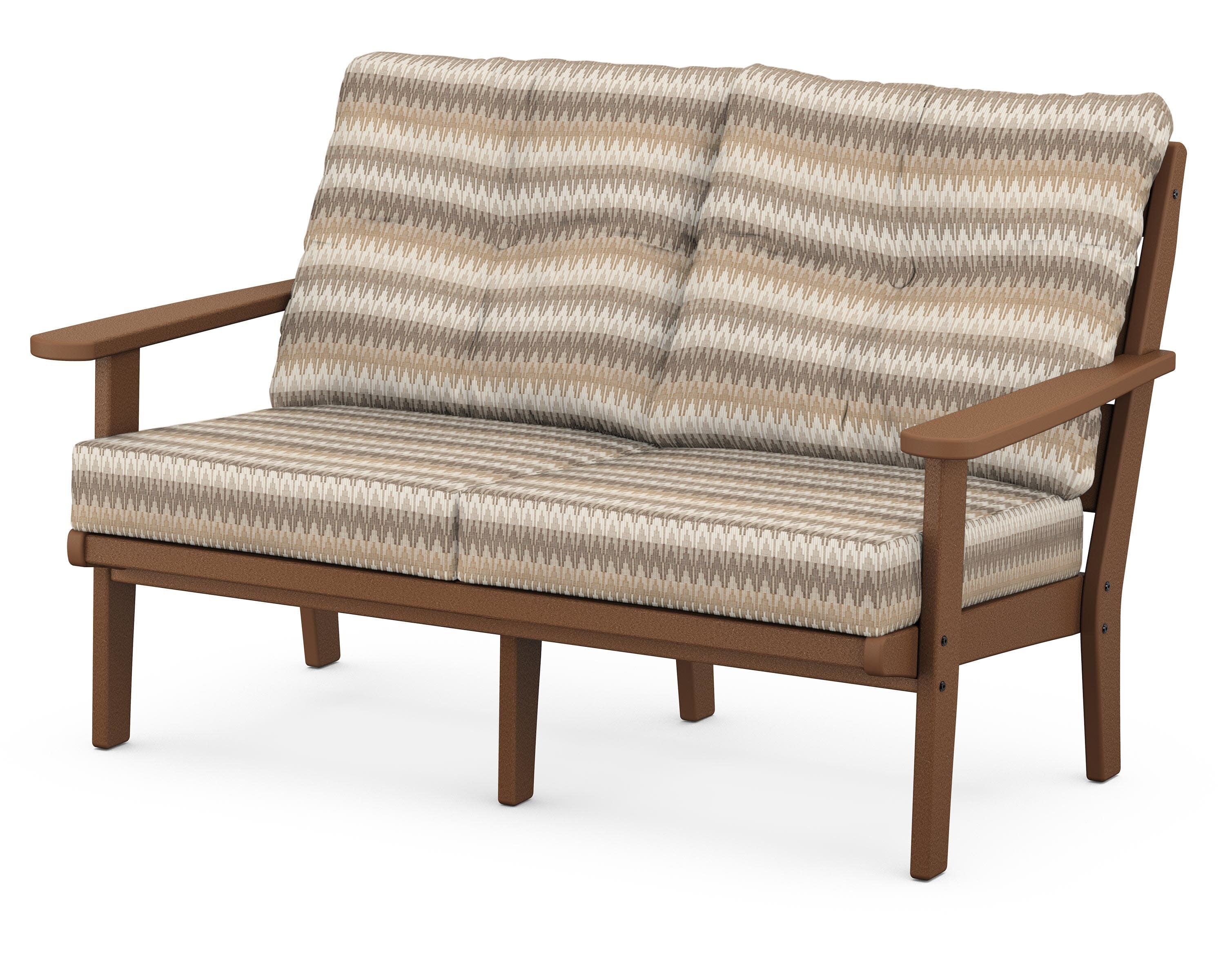 Lakeside Deep Seating Loveseat in Teak / Valley Dune