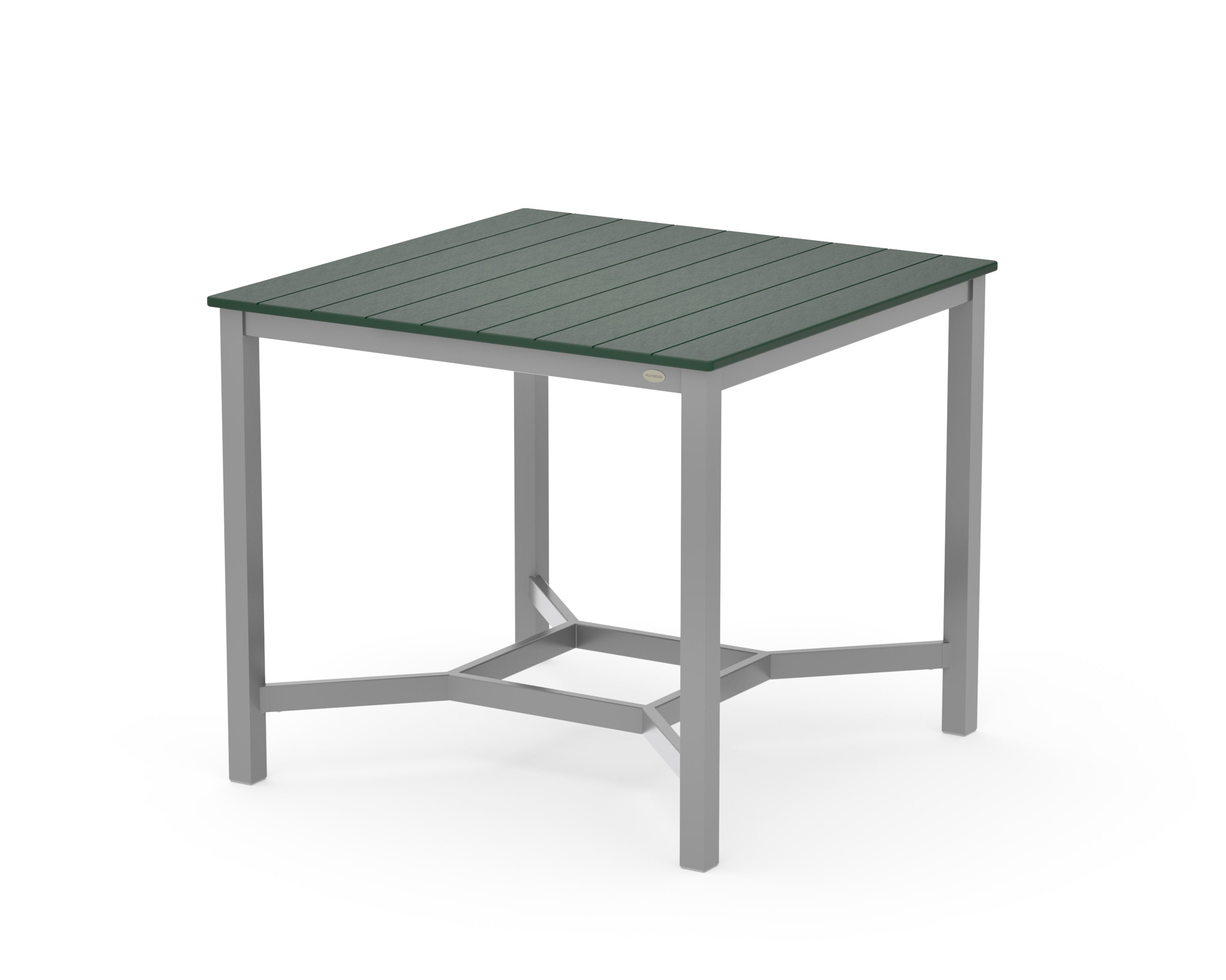 Main Street 42 x 42 Counter Table in Silver / Green