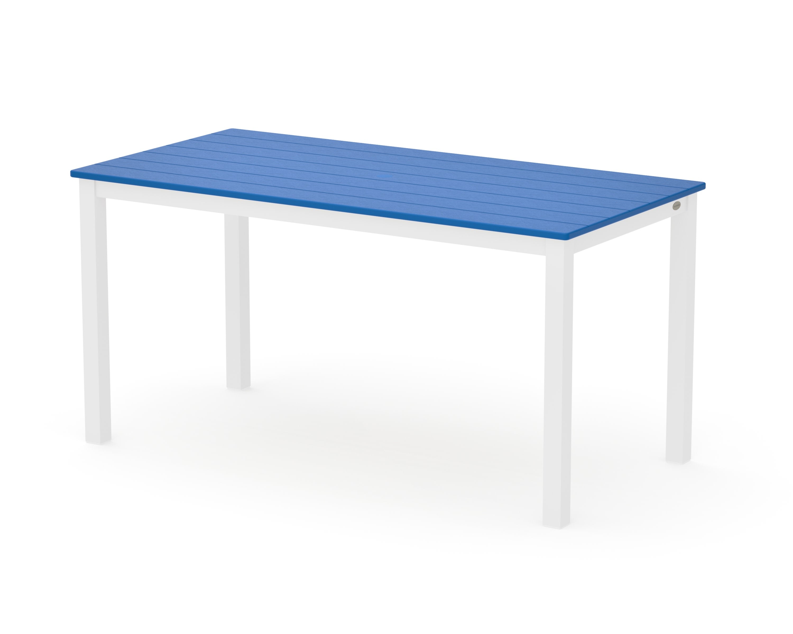 Main Street 30 x 60 Dining Table in White / Pacific Blue