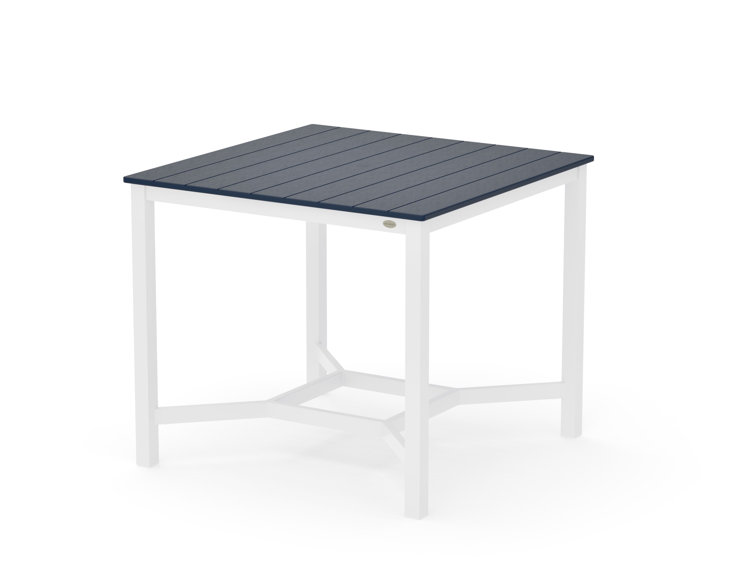 Main Street 42 x 42 Counter Table in White / Navy