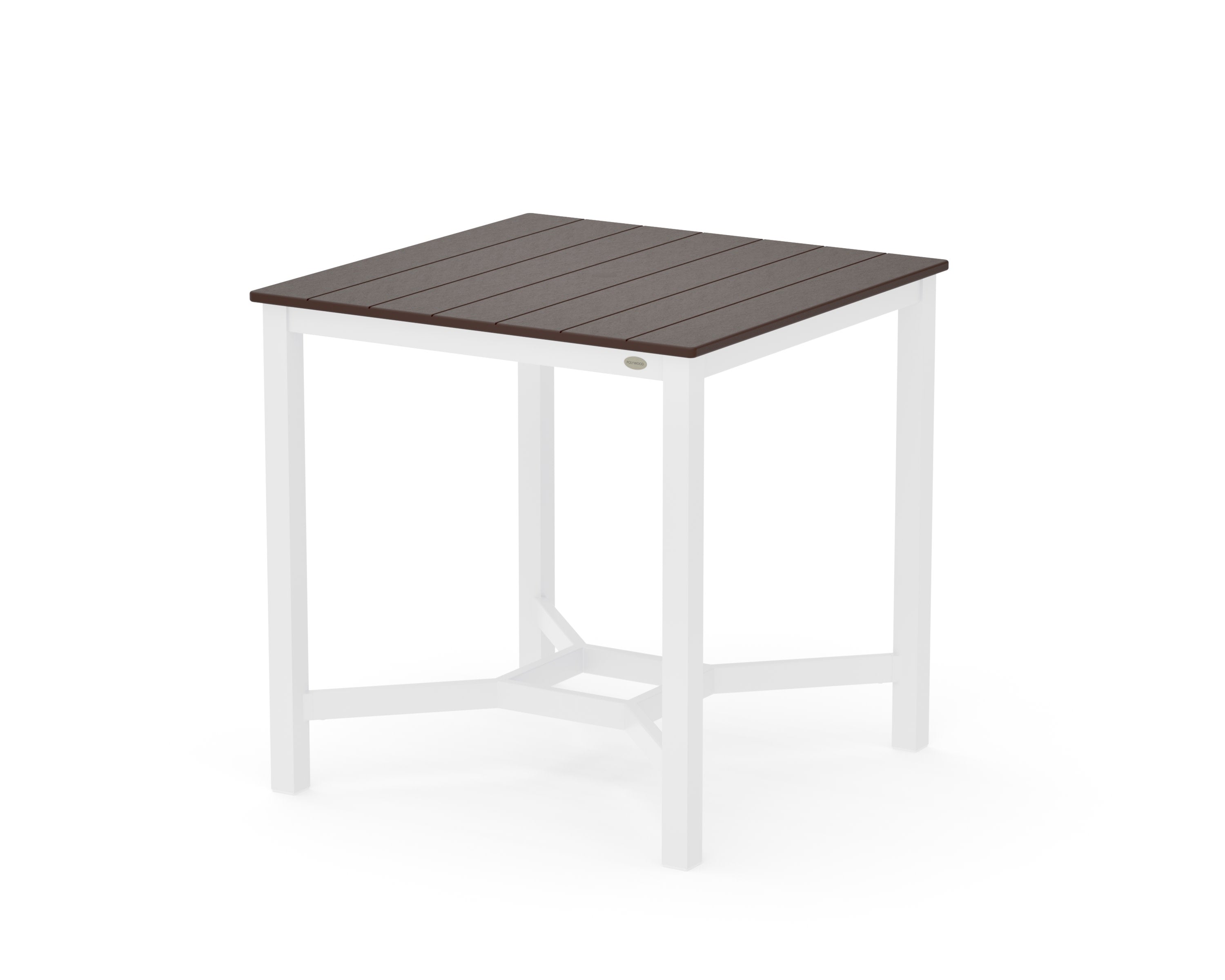 Main Street 36 x 36 Counter Table in White / Mahogany