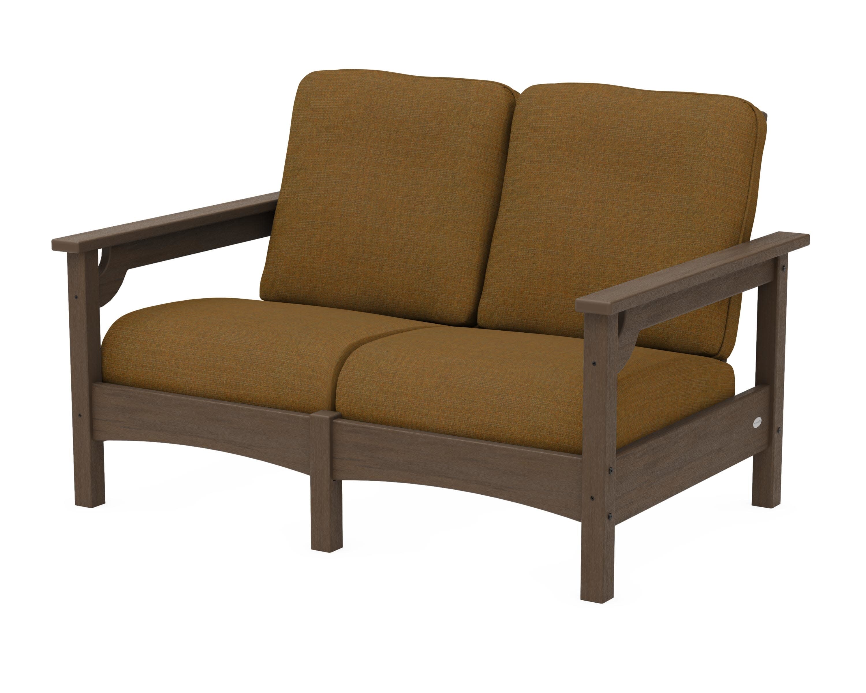 Club Loveseat in Kona / Exhale Teak