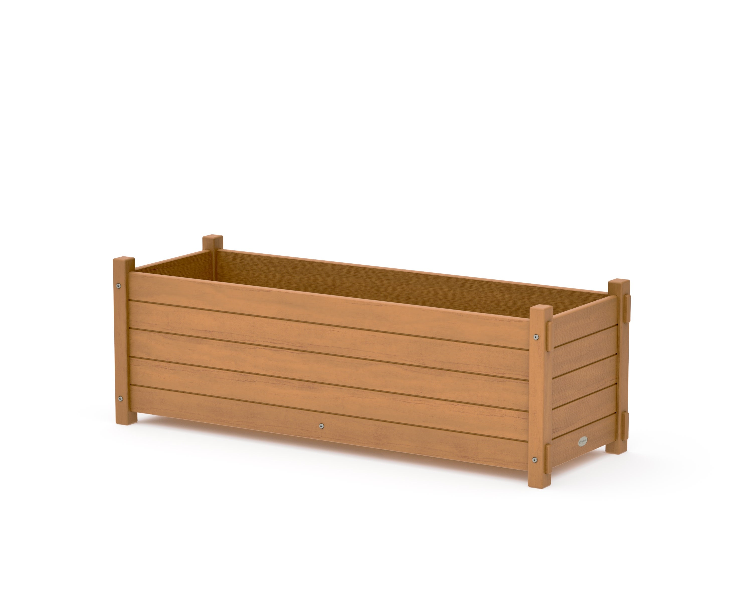 Nautical Rectangle Triple Planter Box in Natural