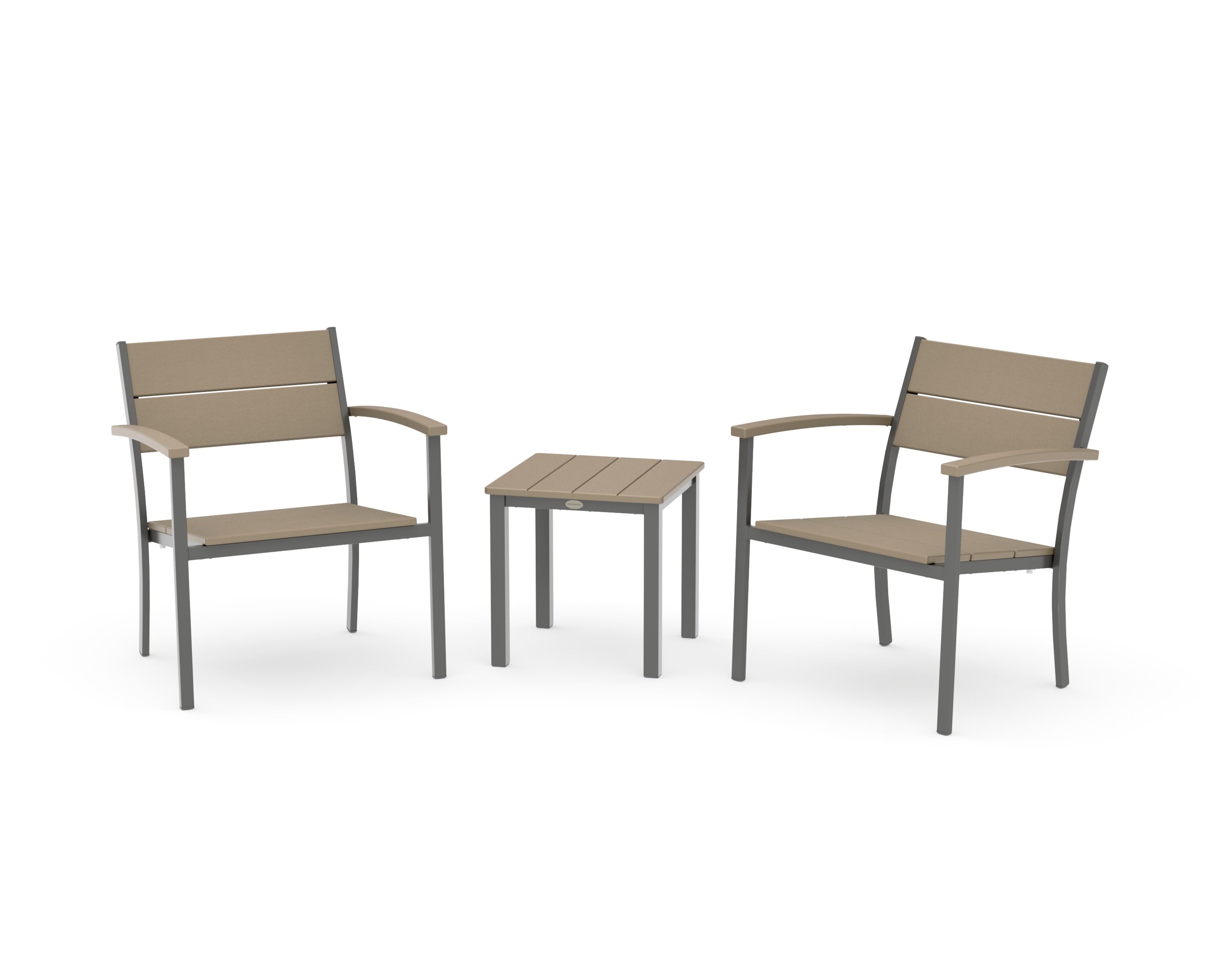 Main Street 3-Piece Lounge Chair Set in Charcoal / Vintage Sahara