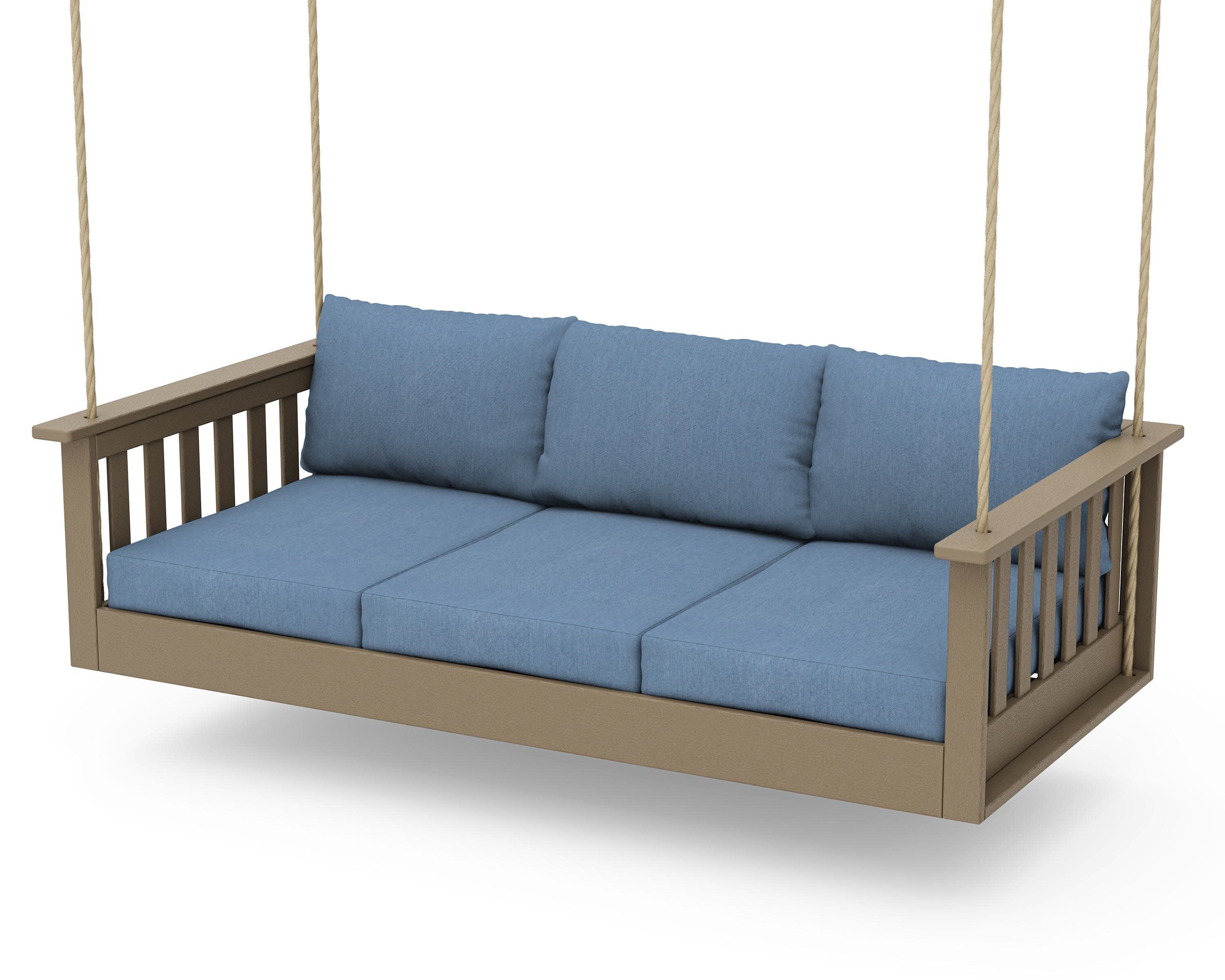 Vineyard Daybed Swing in Vintage Sahara / Sky Blue