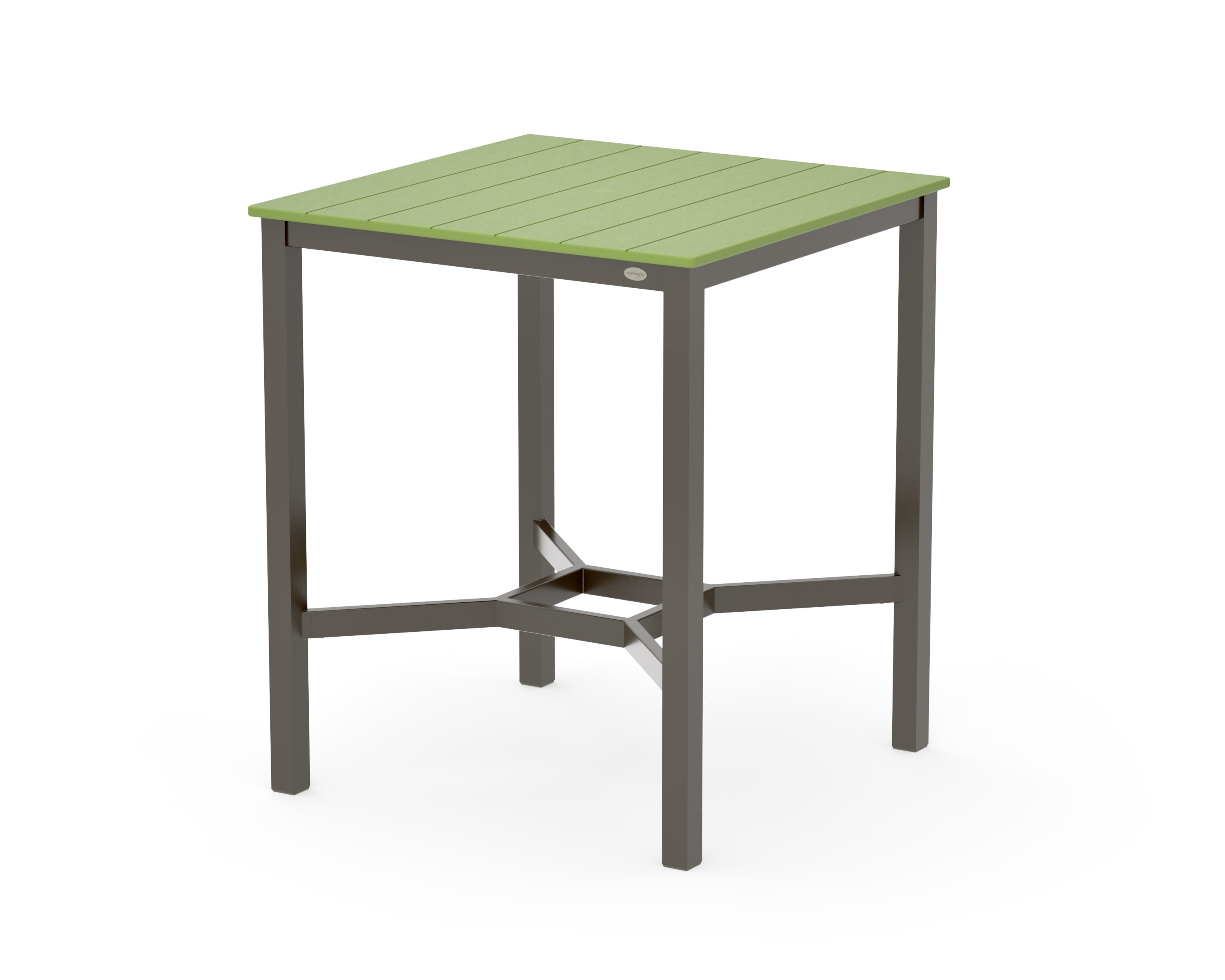 Main Street 36 x 36 Bar Table in Bronze / Lime